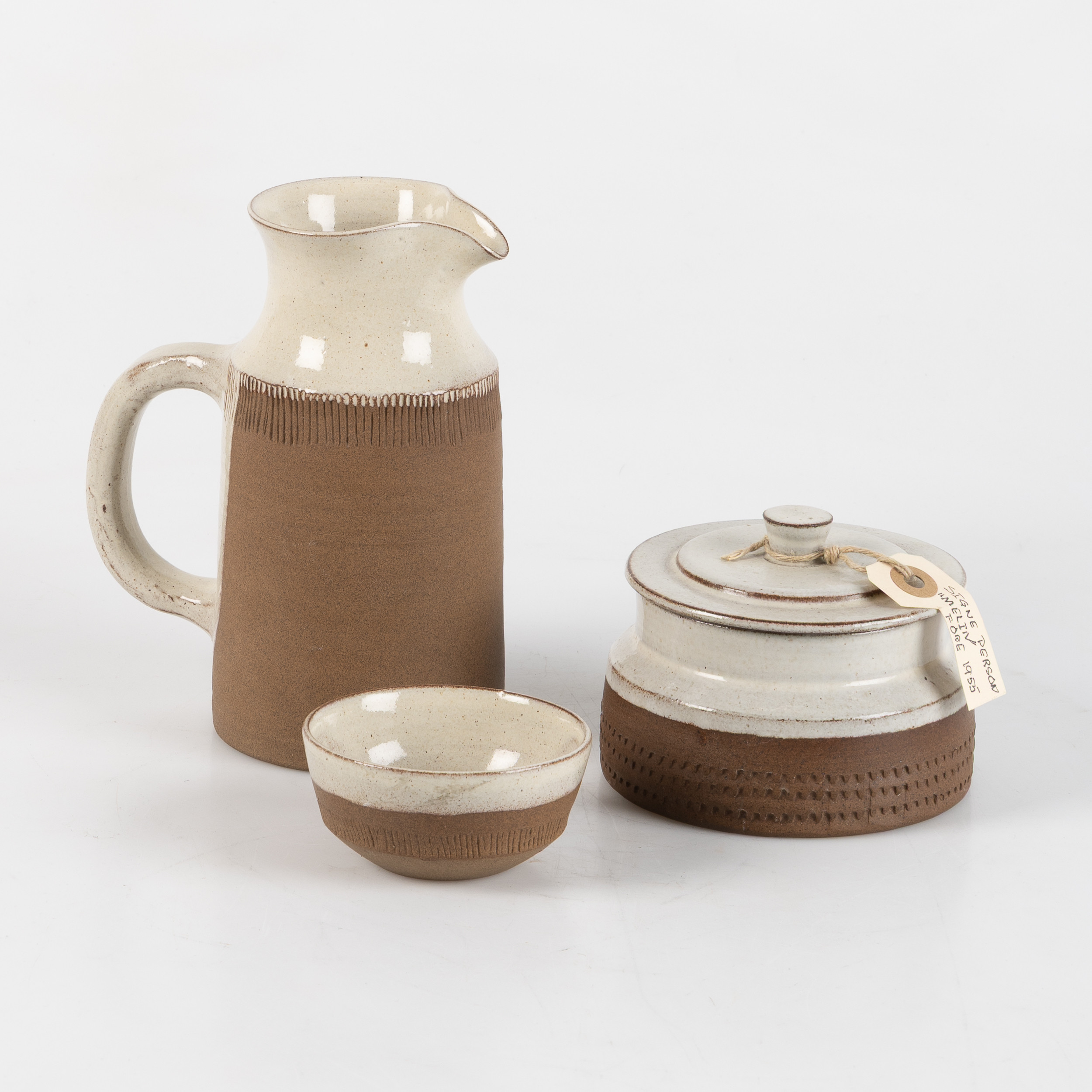 SIGNE PERSSON-MELIN. 3 delar, stämpelmärkta.