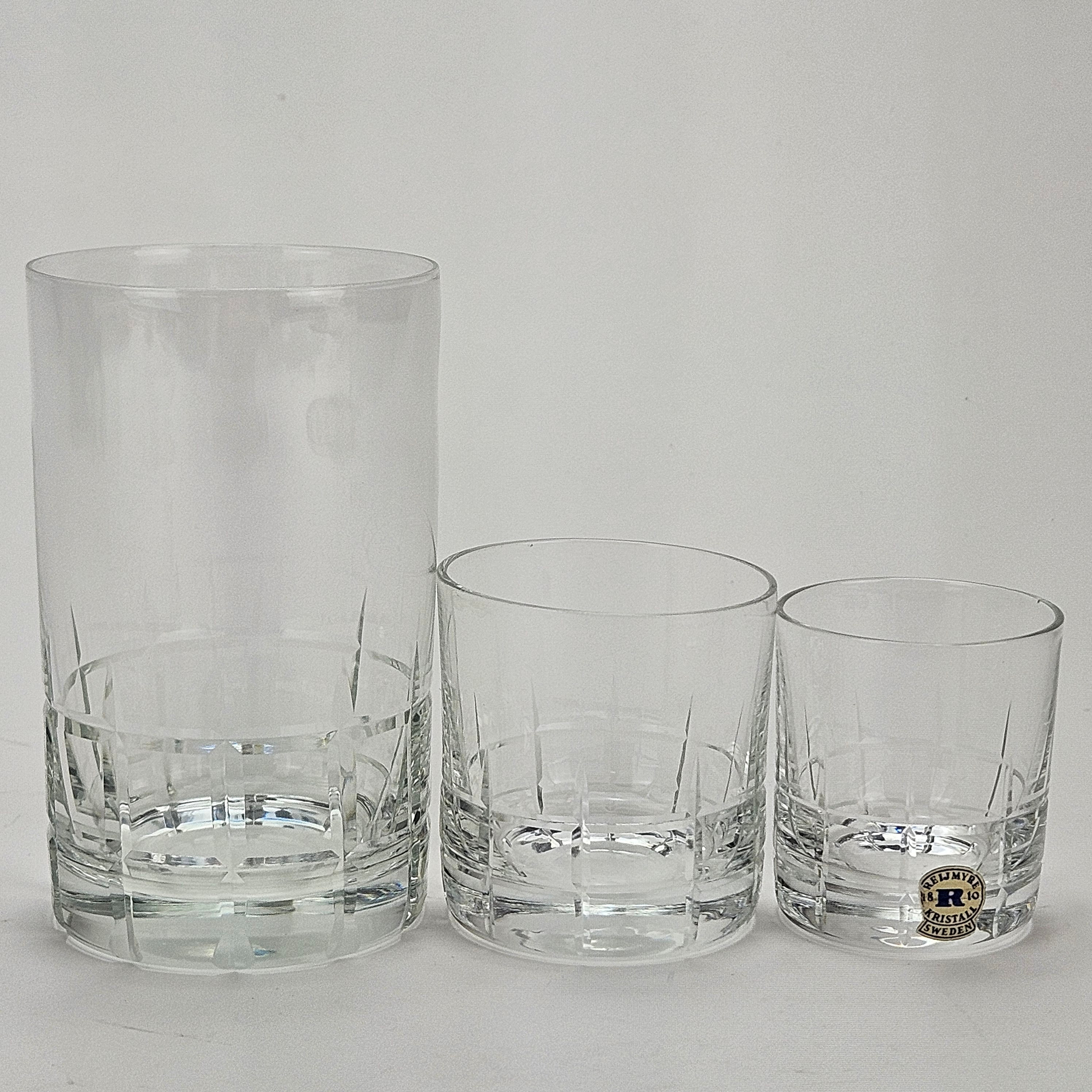 PAUL KEDELV. Glasservisdelar, 21 delar, Reijmyre.