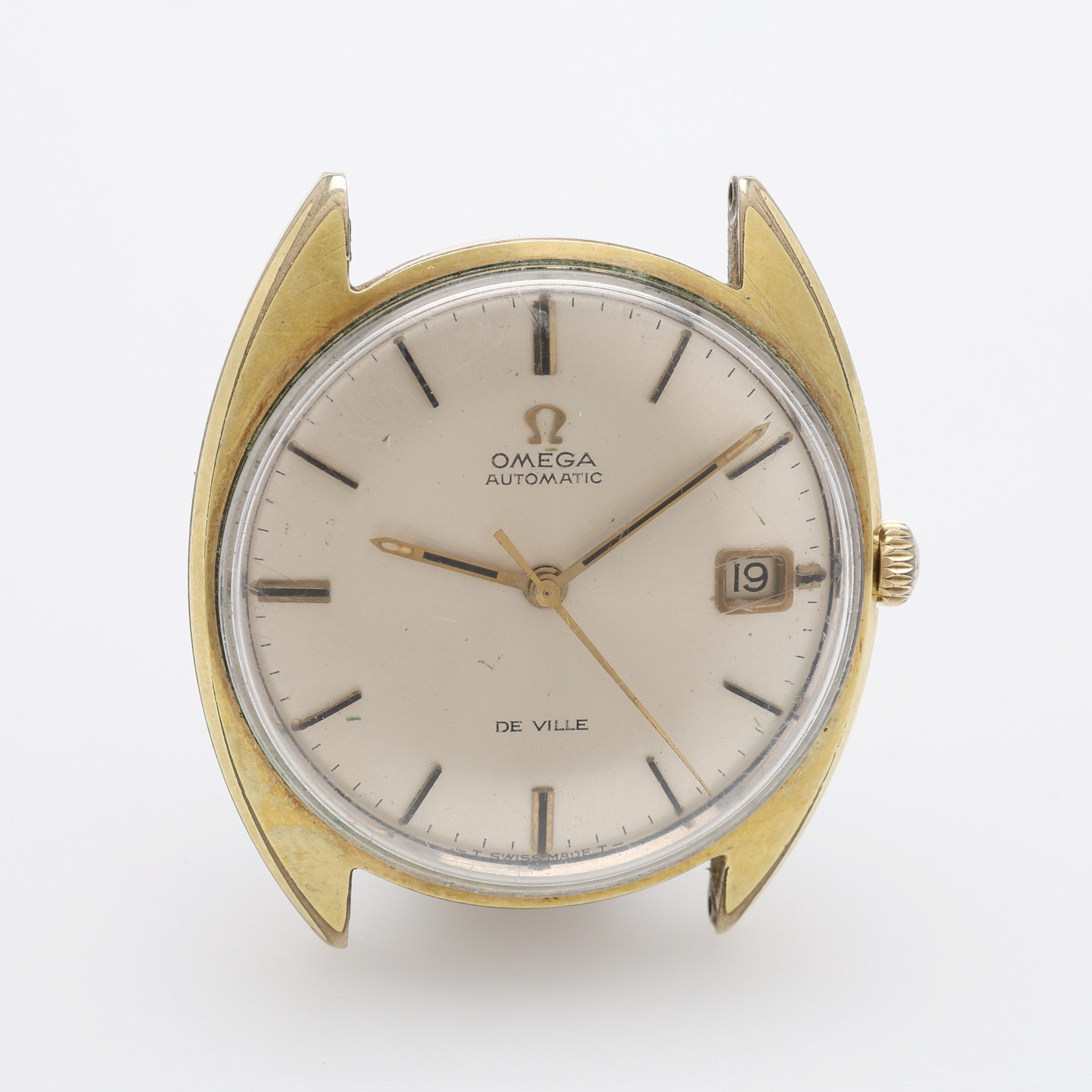 ARMBANDSUR, GULD PÅ STÅL, OMEGA DE VILLE, AUTOMATISKT UPPDRAG.