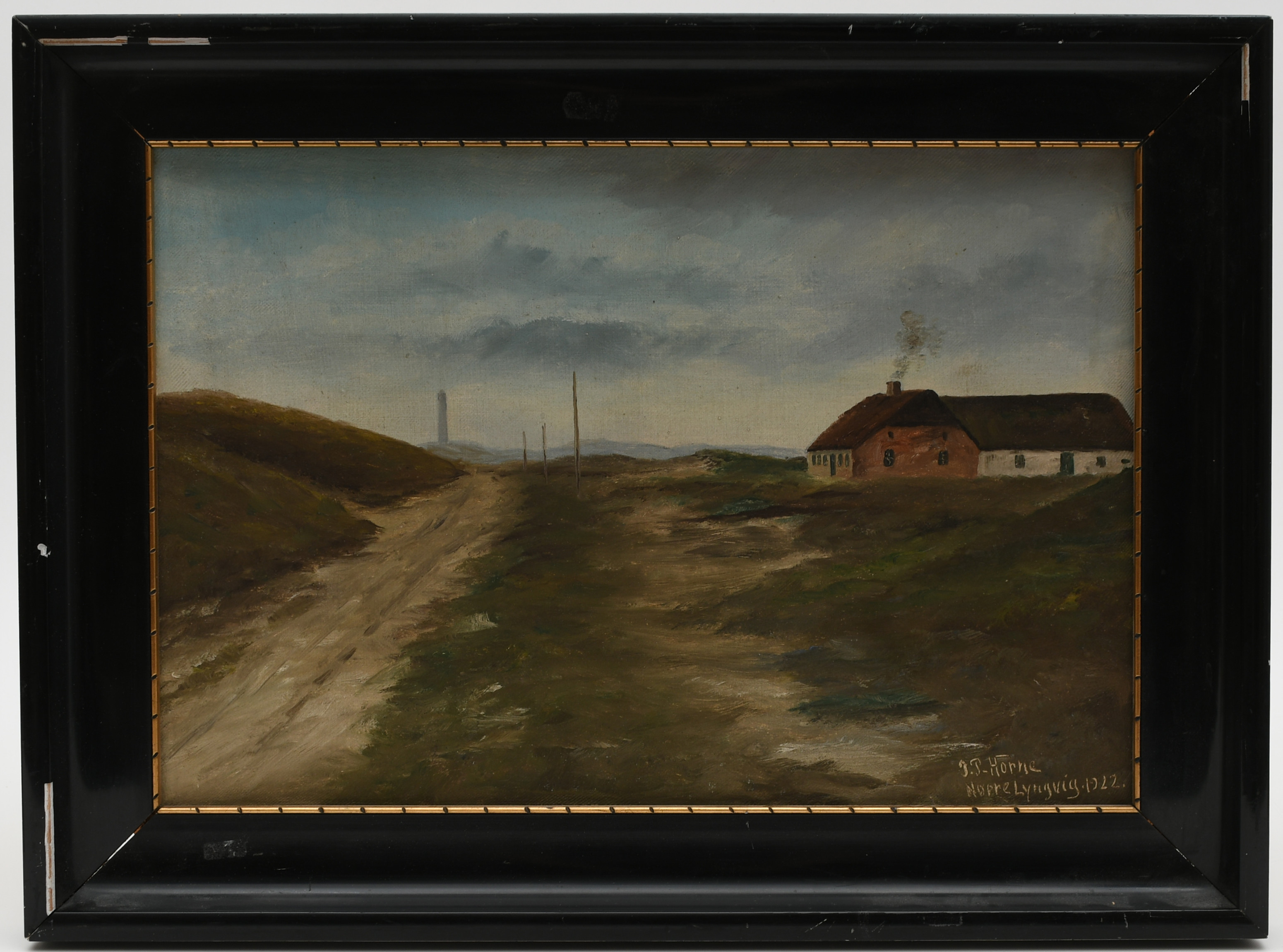 OIDENTIFIERAD KONSTNÄR. Norre Lyngvig 1922 Danmark. Olja på pannå.