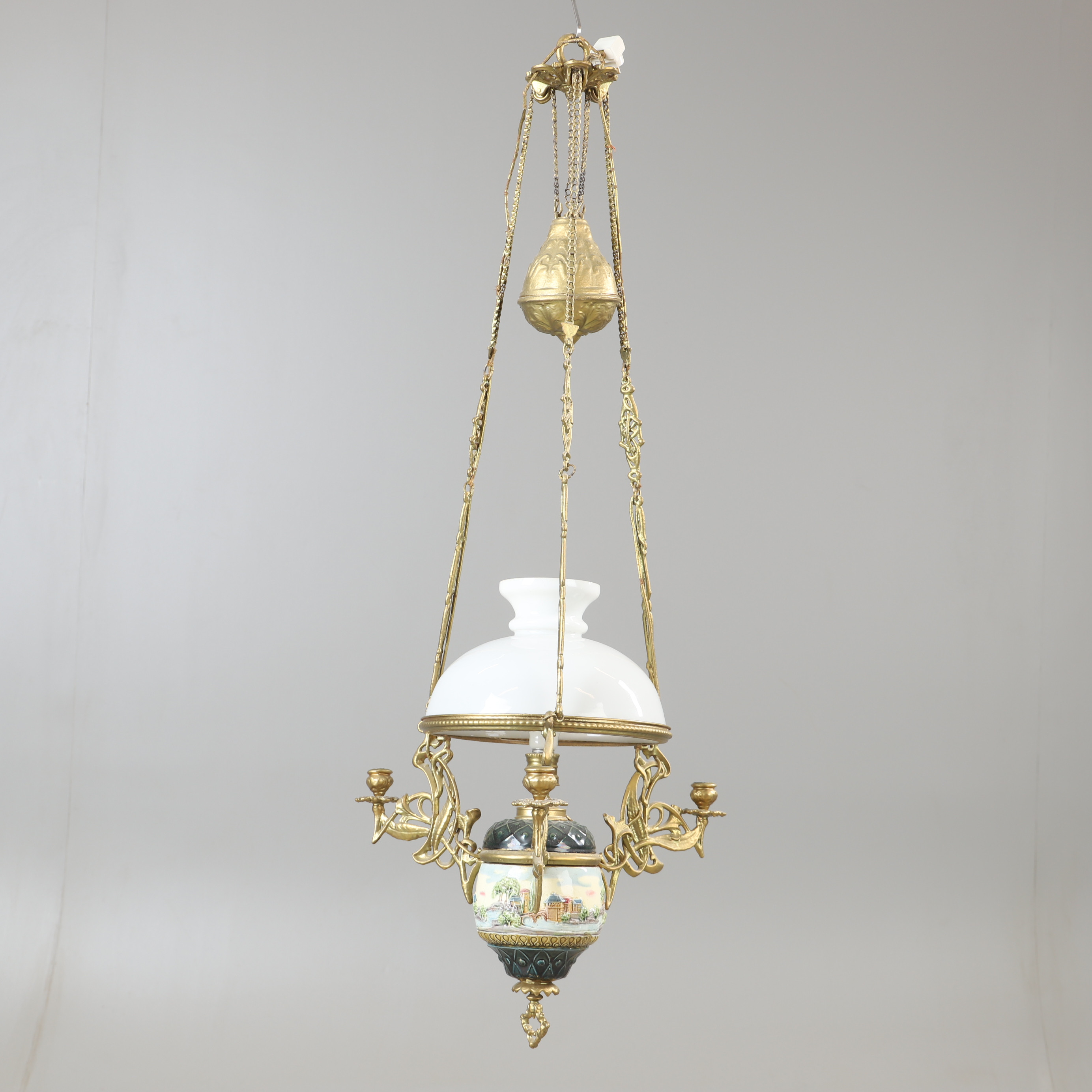 TAKFOTOGENLAMPA, metall, porslin och glas, 1900-talets första hälft.