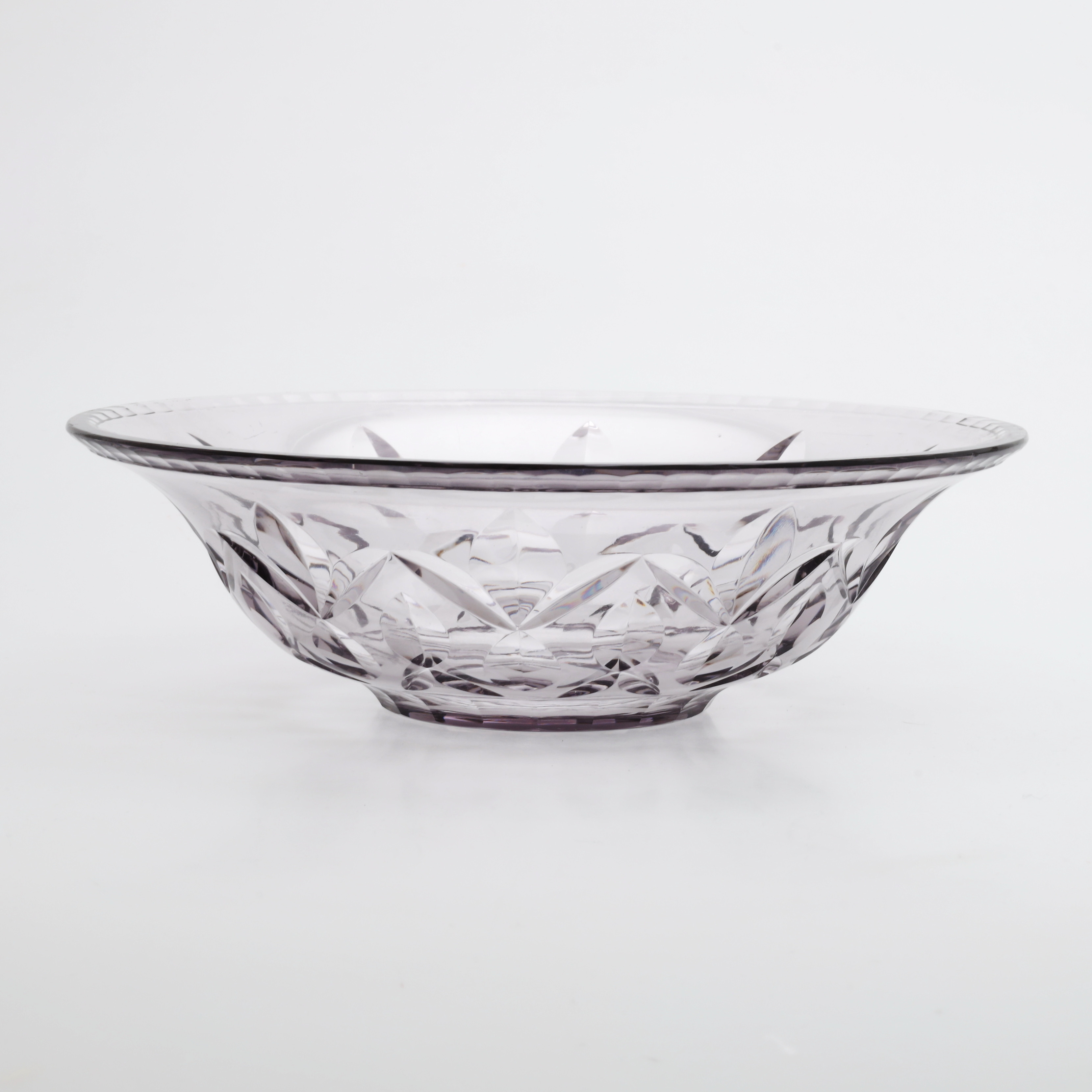 SIMON GATE. Skål, glas, Orrefors, 1900-talets första hälft, signerad.