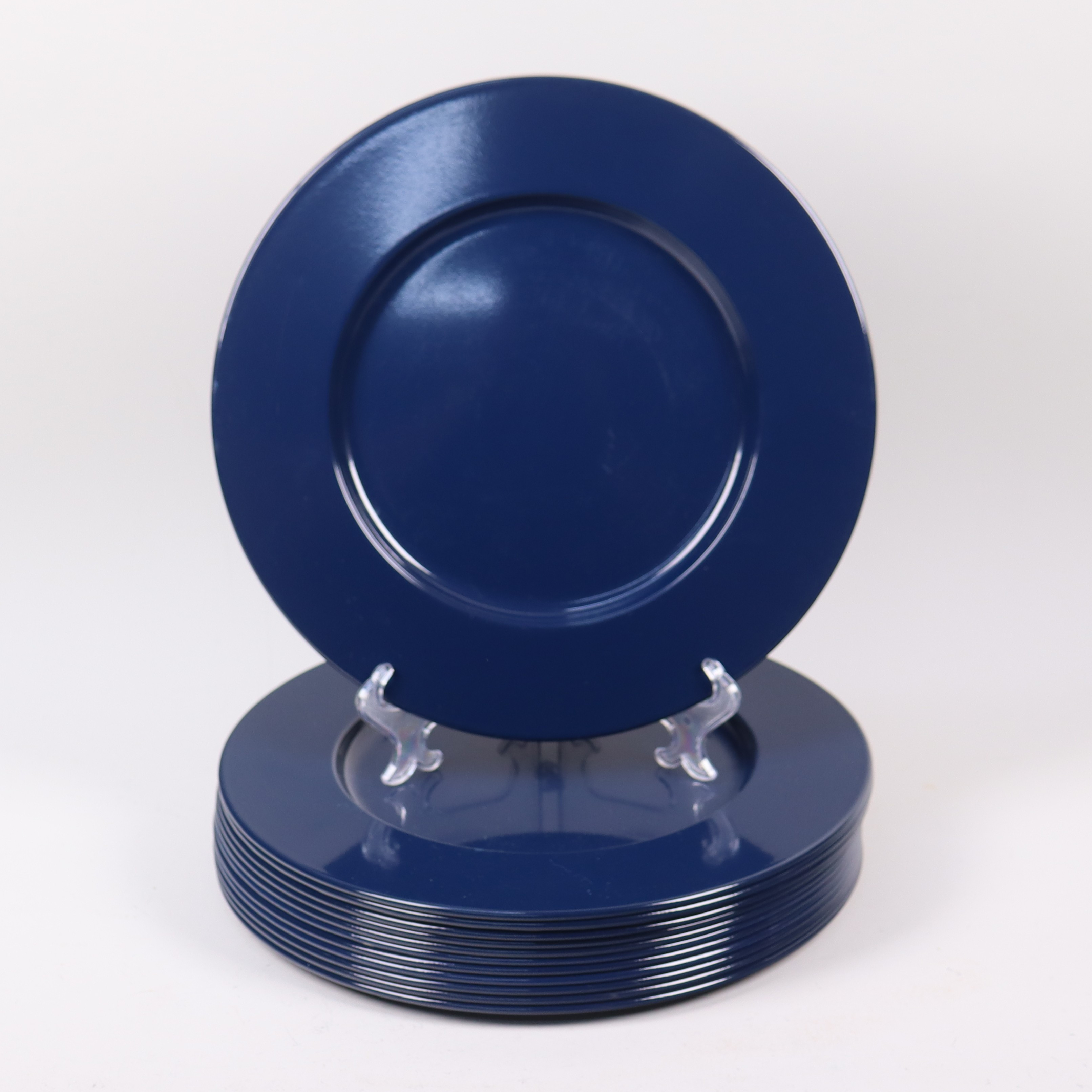 KUVERT -/UNDERLÄGGSTALLRIKAR, nlålackerad metall, 12 st.