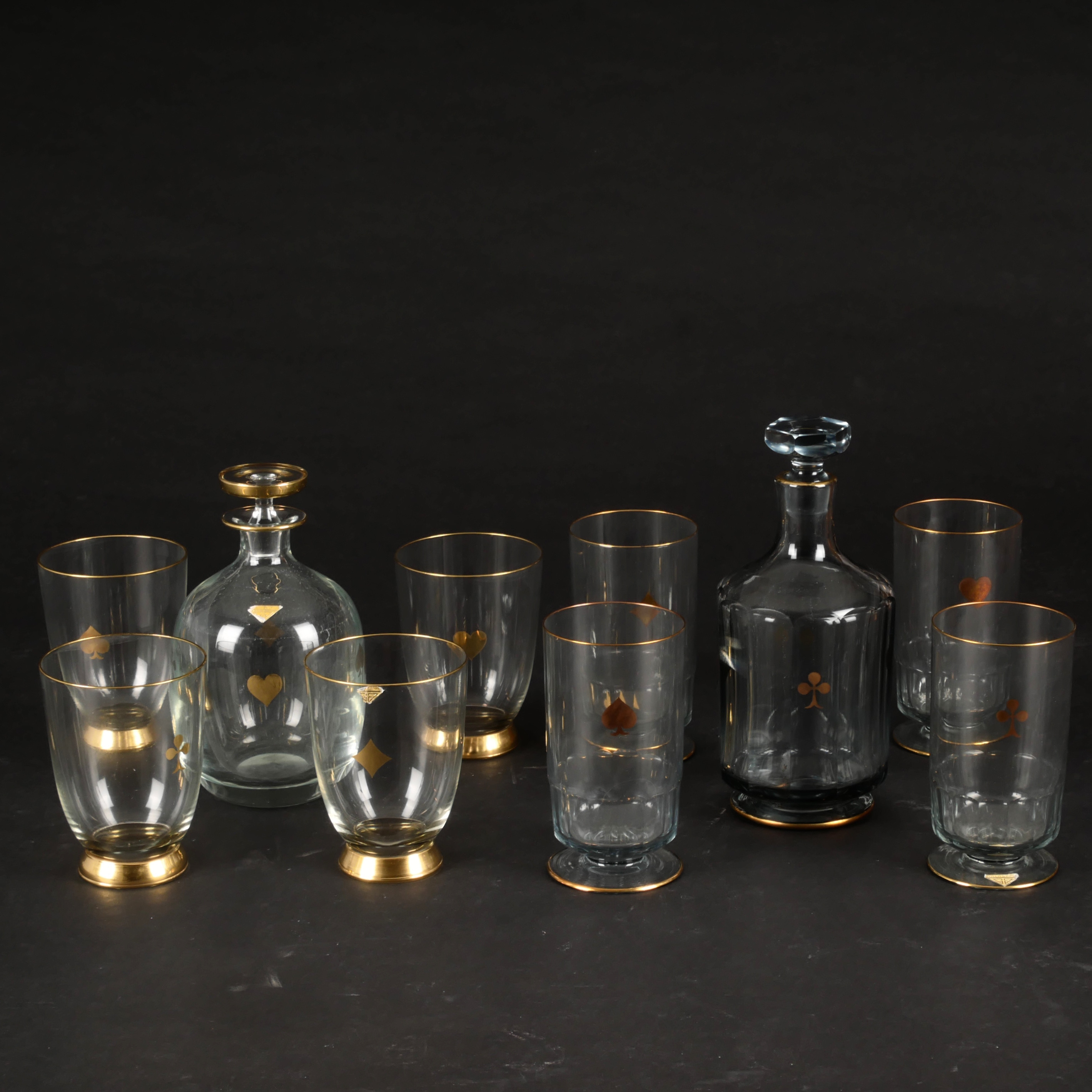 KJELL BLOMBERG. Glasservis, 10 delar, "Bridge", Gullaskruf.