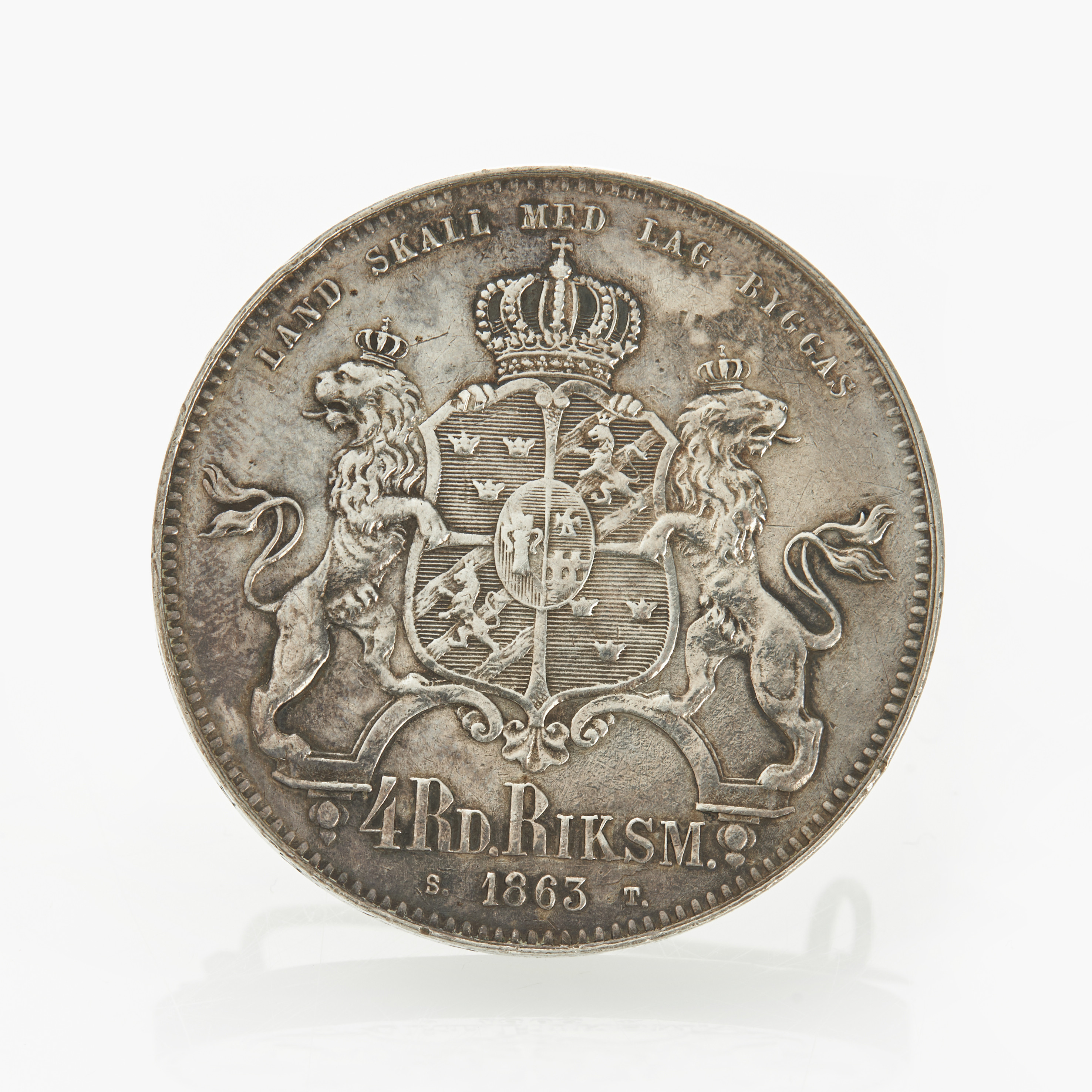 KARL XV (1859-1872). 4 riksdaler riksmynt 1864.