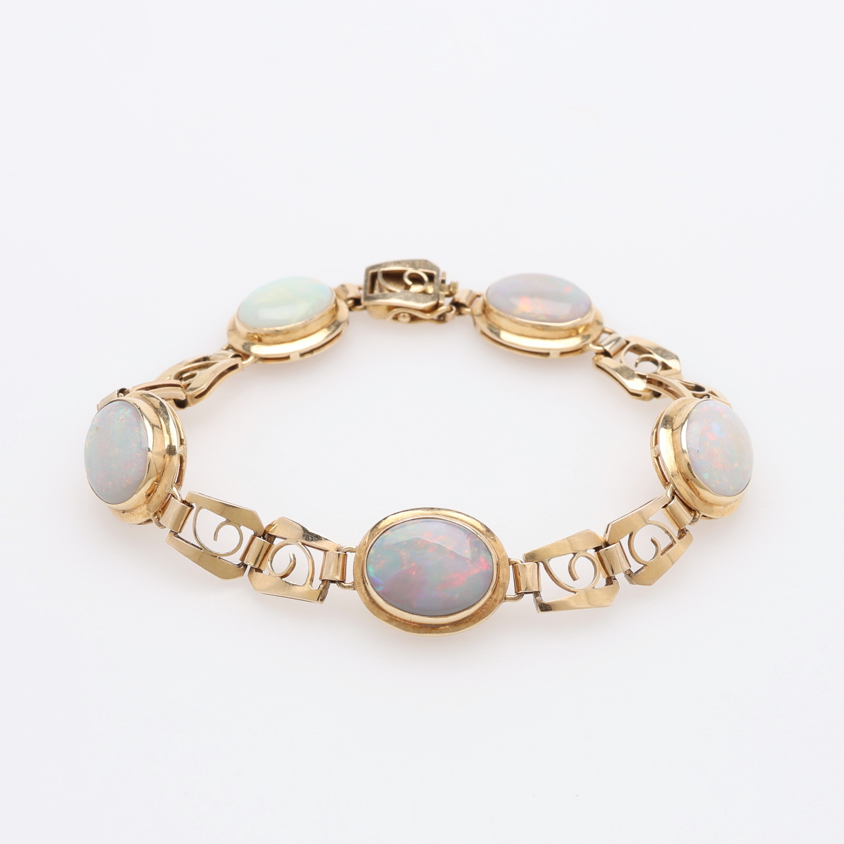 ARMBAND, 18K GULD & OPALER, TOTALT 16,7 g.