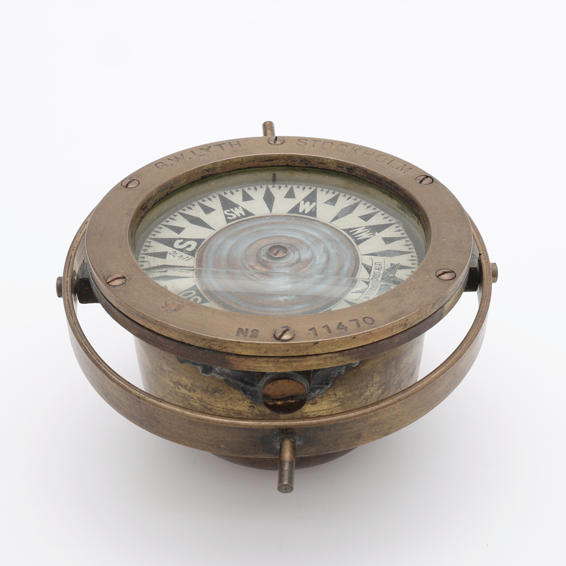 KOMPASS/COMPASS, G.W Lyth, Stockholm, mässing.