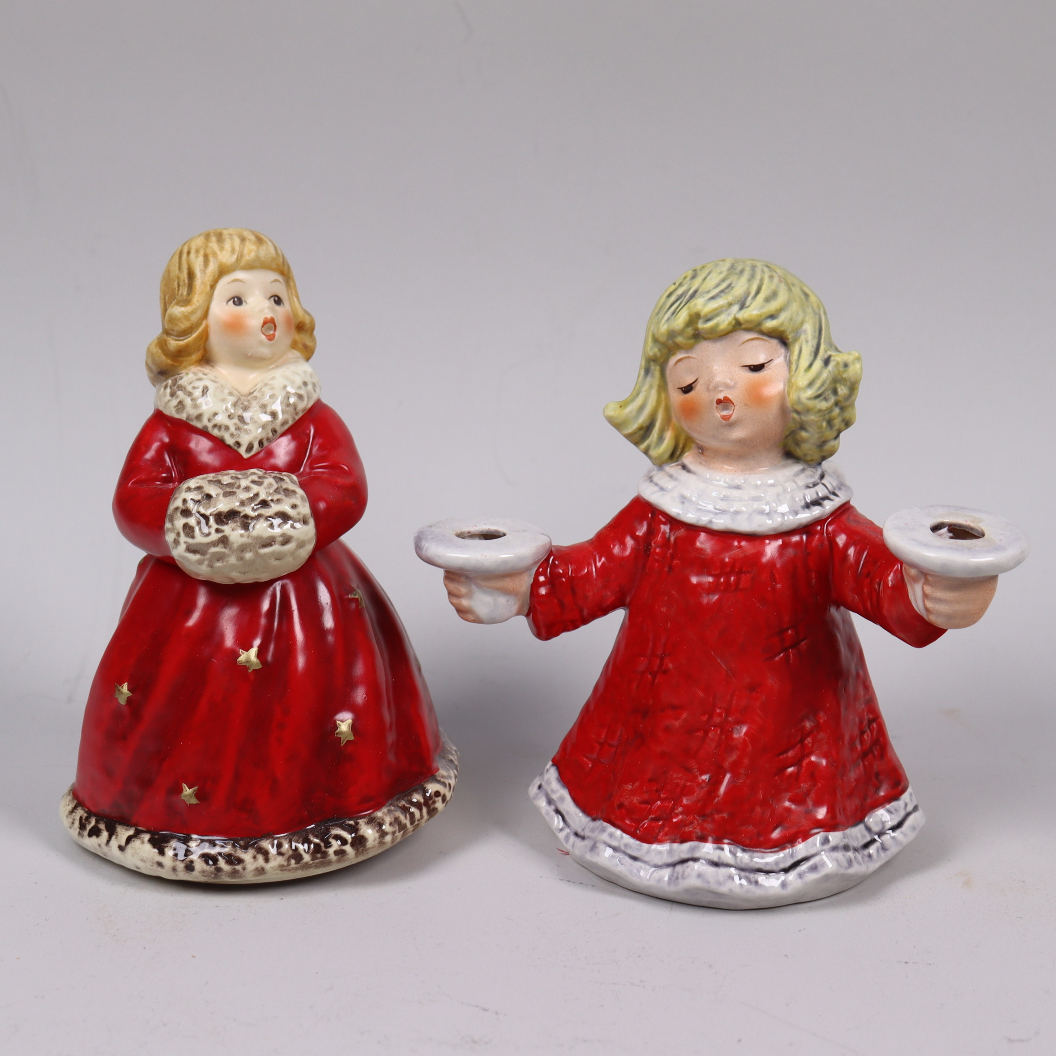 FIGURINER, Goebel, änglar i keramik, 2 st.