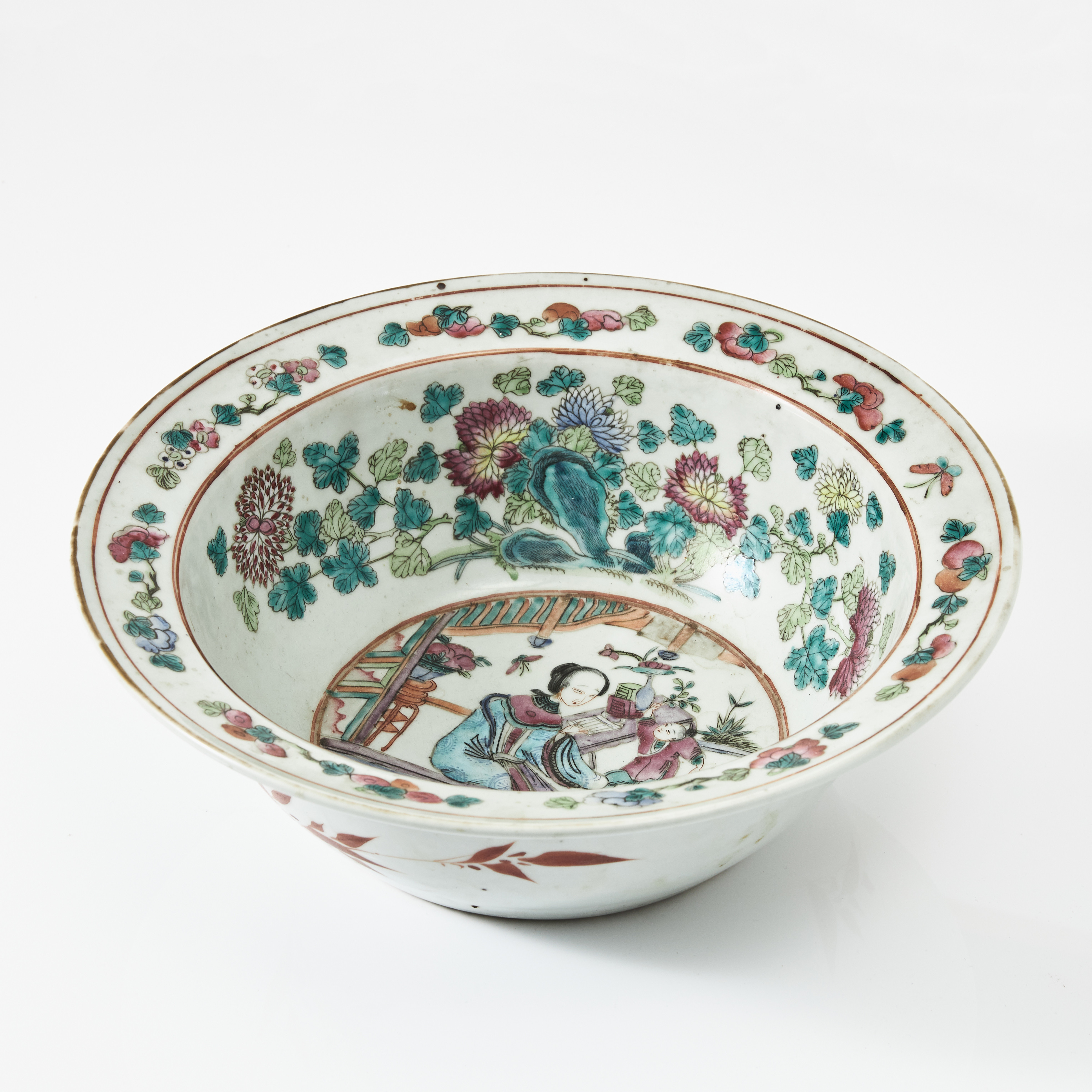 TVÄTTFAT / SKÅL, porslin, Kina 1800-talets andra hälft.