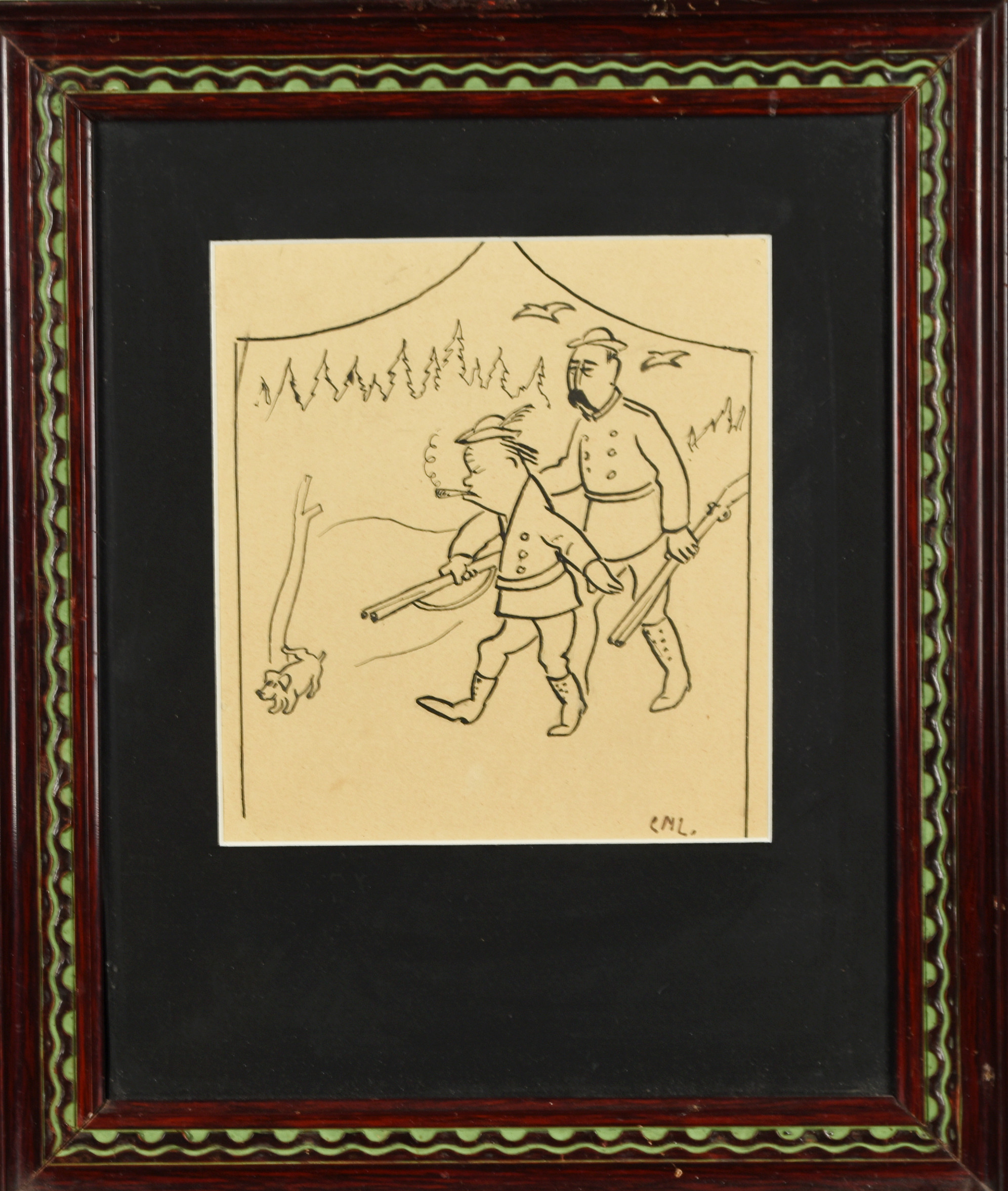 CARL MAGNUS LINDQVIST. Tusch på papper.
