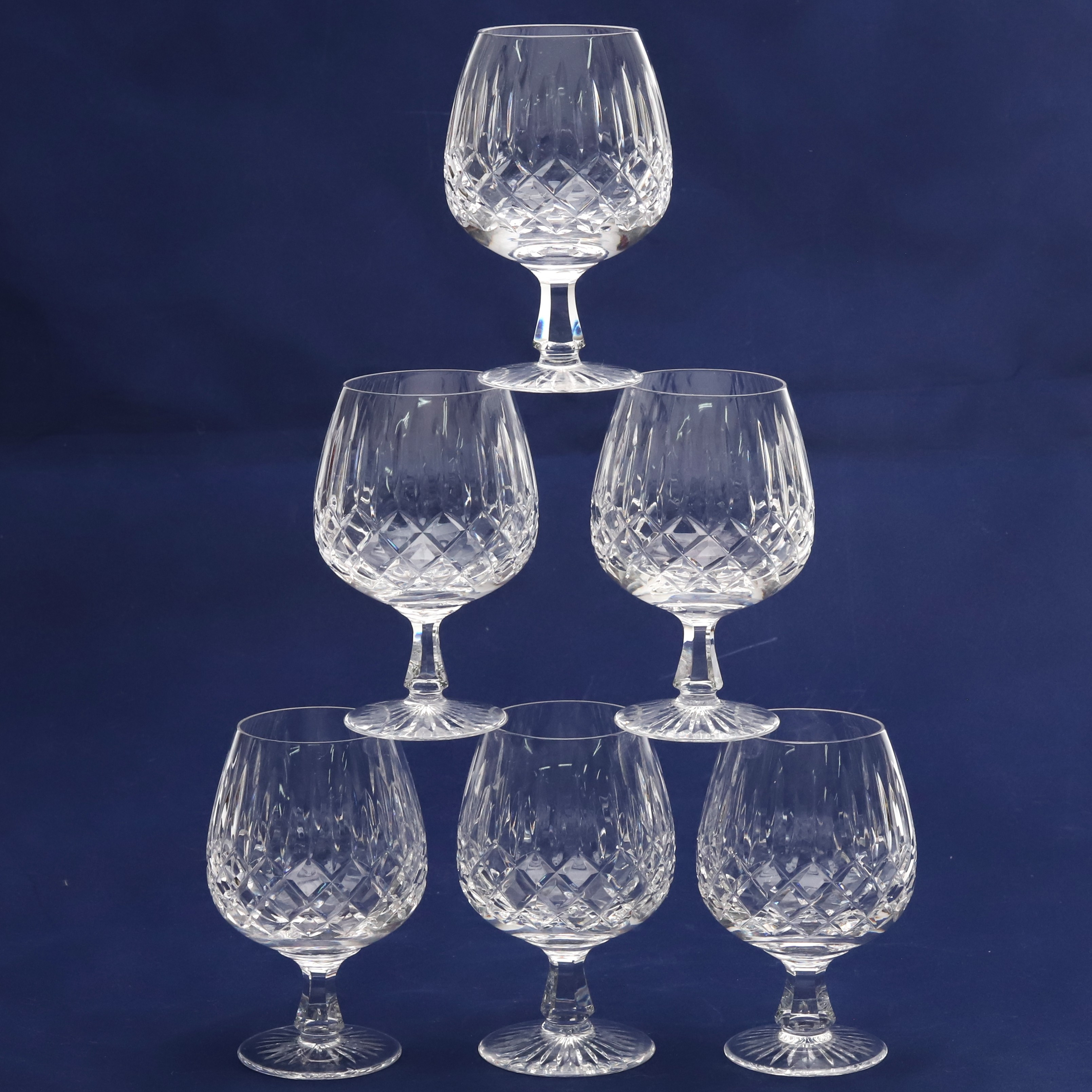 COGNACSGLAS. 6 st. Stuart Crystal Shaftesbury, England.