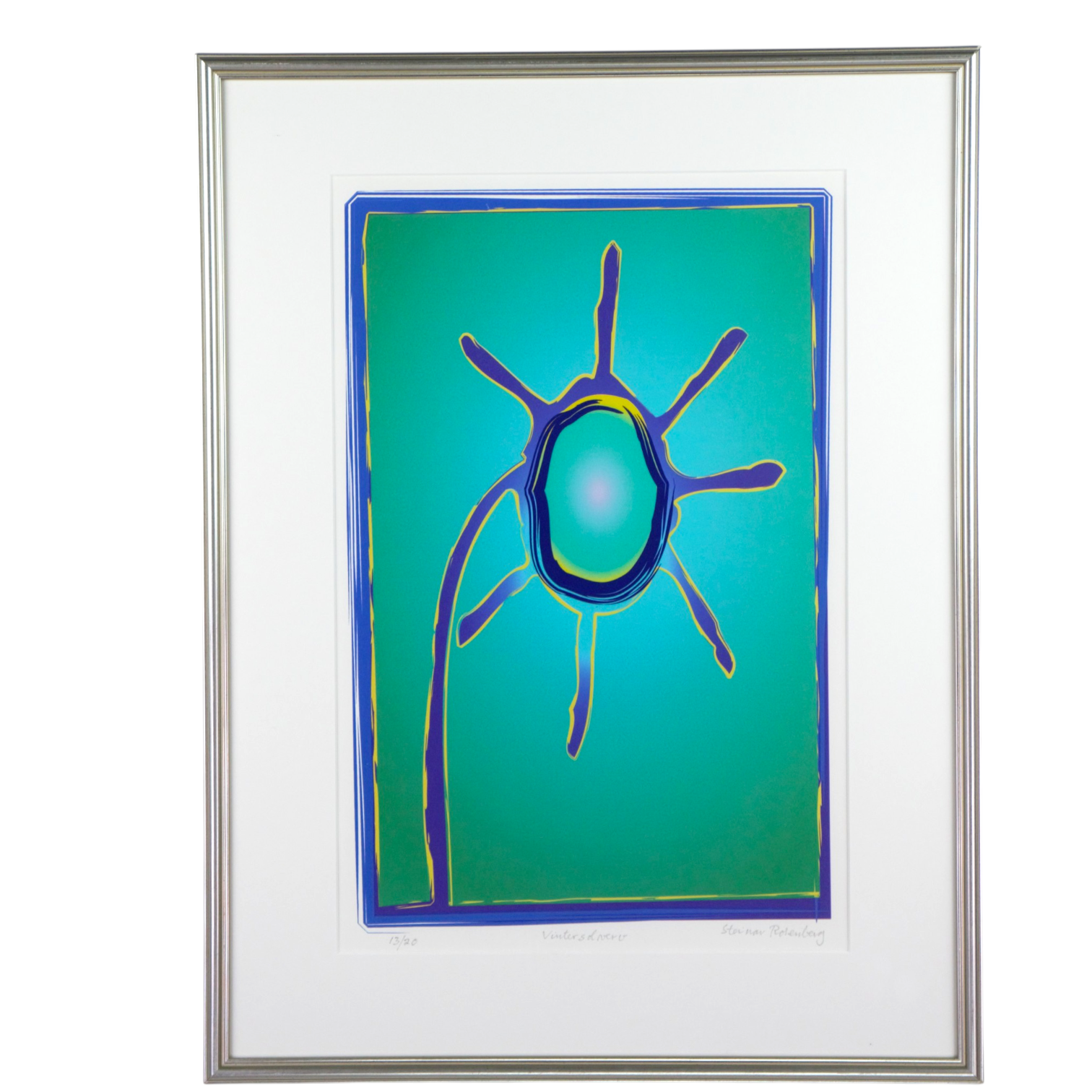 STEINAR ROSENBERG. Litografi, 13/20, "Vintersolnerv", signerad.