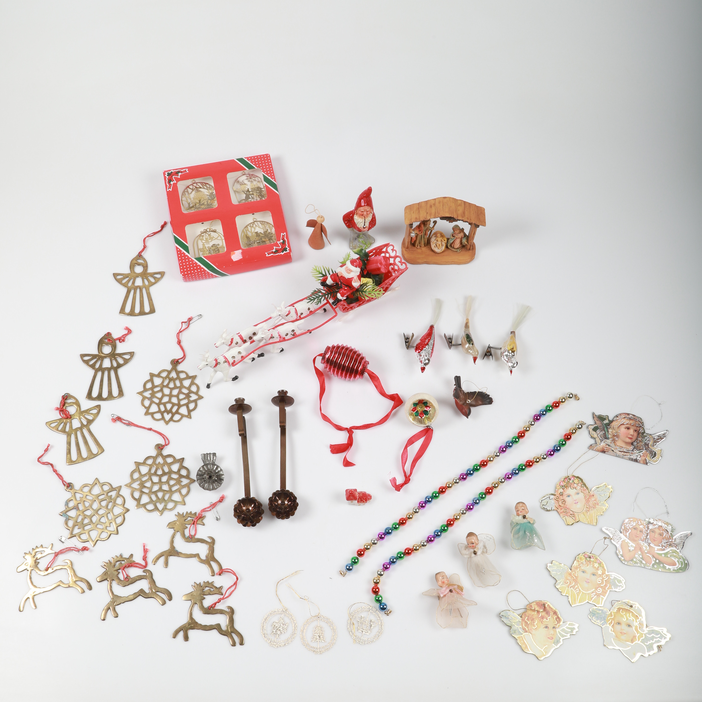 JULGRANSPYNT, glas/mässing m. m., 1960-90-tal.