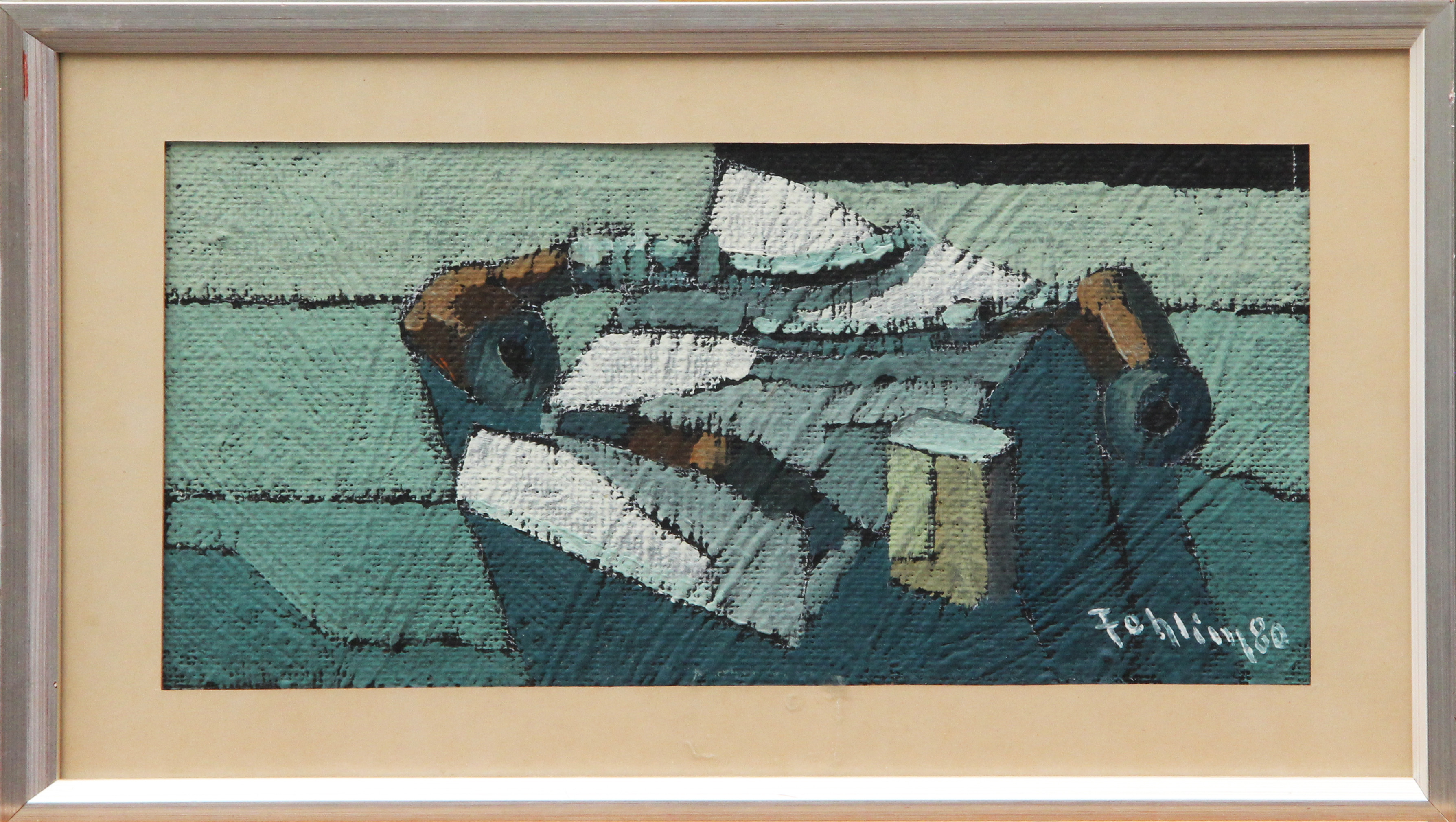 GUNNAR  FOHLIN. OLJA, på pannå, bakom glas, signerad.