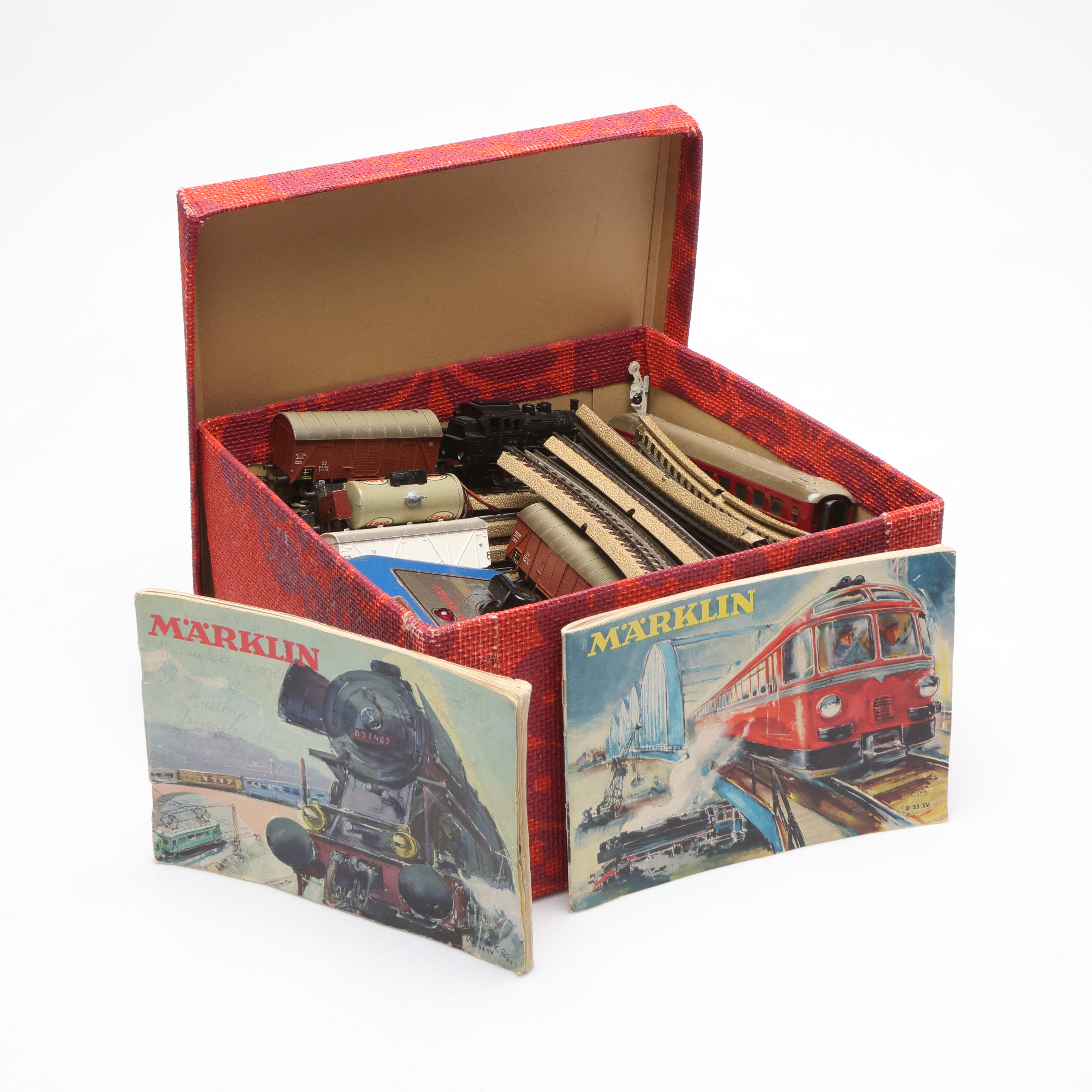 TÅGBANEDELAR, LOK samt VAGNAR, Märklin, 1900-talet.