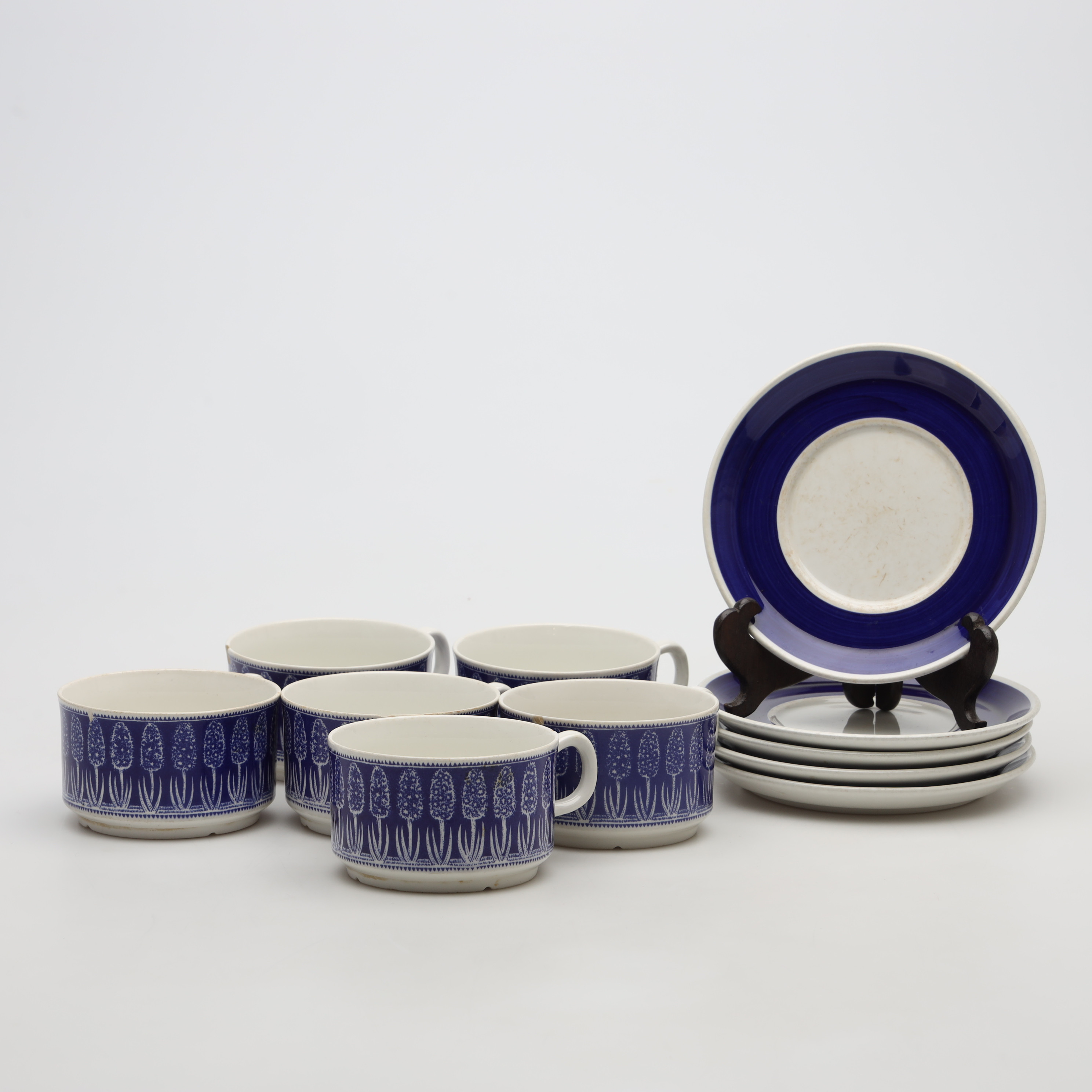 ARTHUR PERCY. TESERVIS, 11 delar, "Blå hyacint", Gefle.