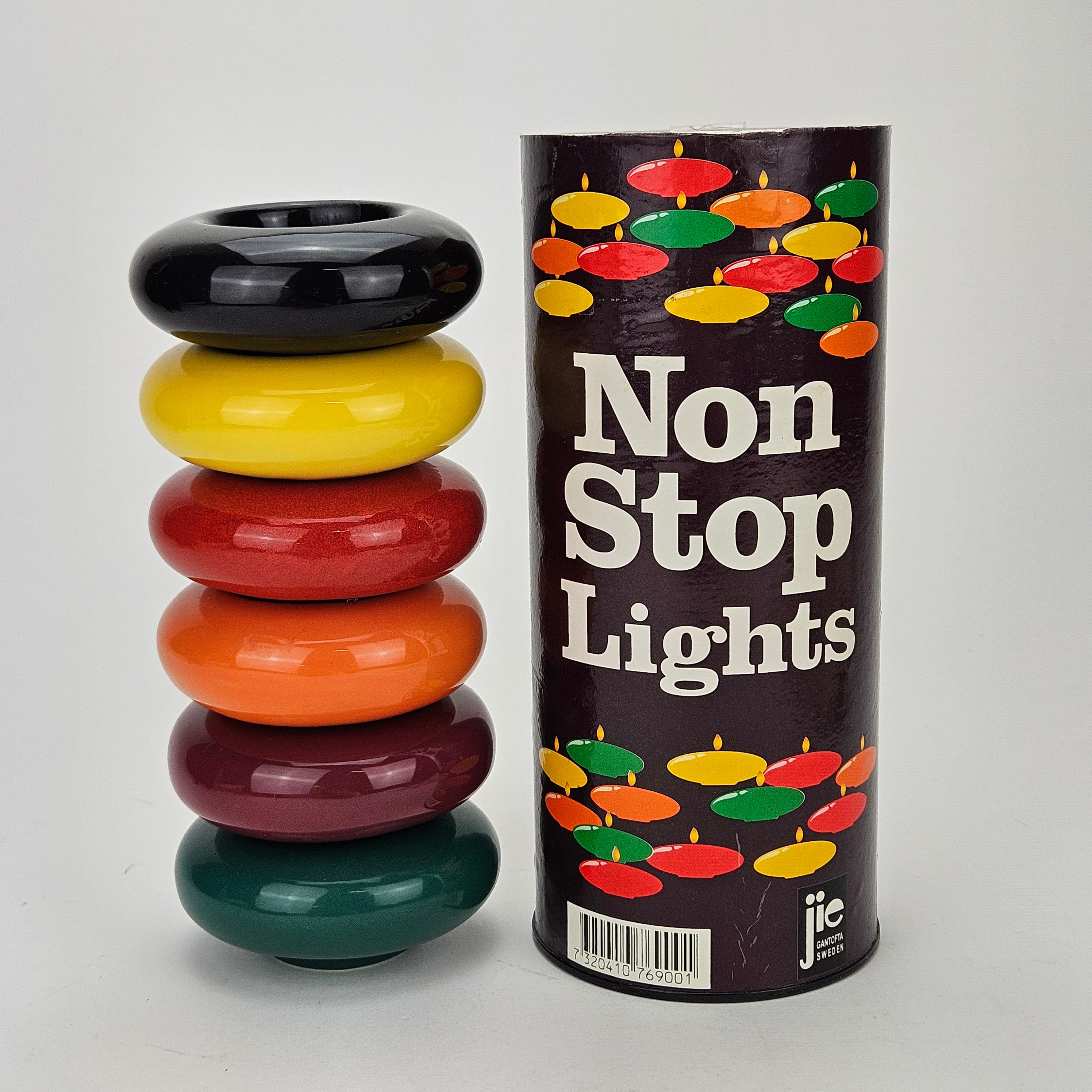 KJELL ENGMAN. Värmeljushållare, 6 st, keramik, "Non Stop Lights", Jie, Gantofta.