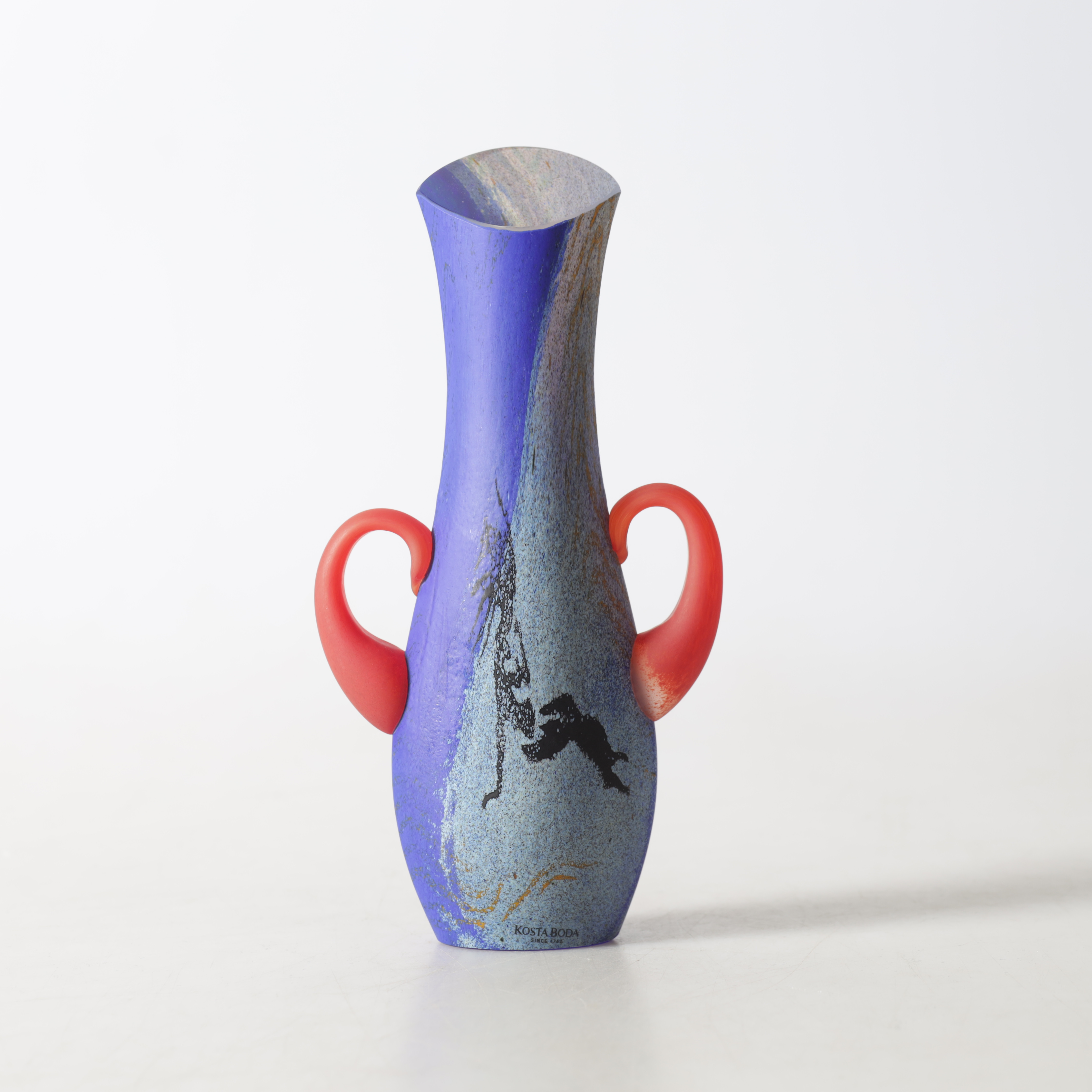 KJELL ENGMAN. Skulptur, glas, Kosta Boda, signerad.