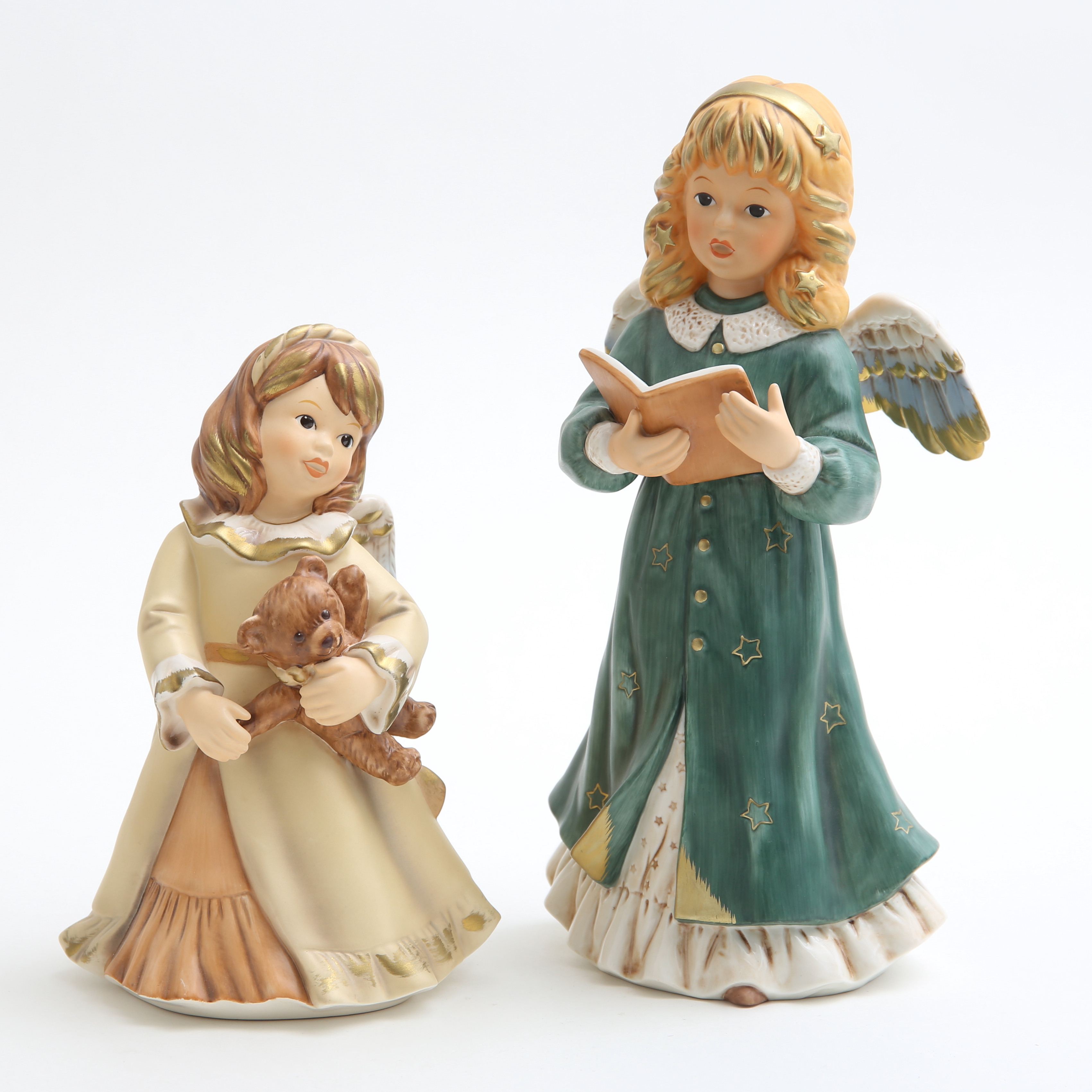 ÄNGLAR, 2 st, porslin, Goebel, Tysklan, 1900-talets andra hälft.