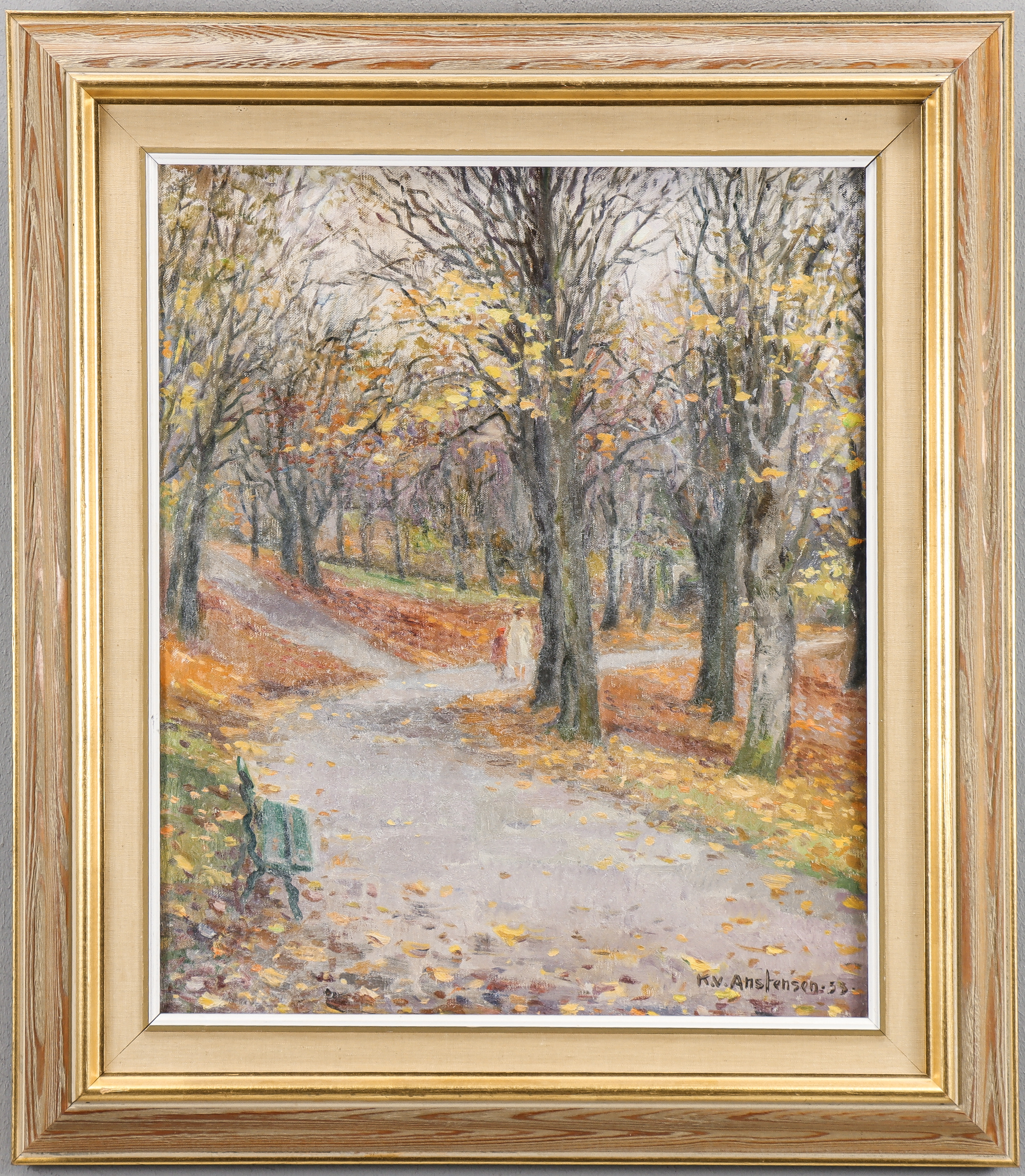 KARL VILHELM ANSTENSEN. Olja på duk, signerad 53.