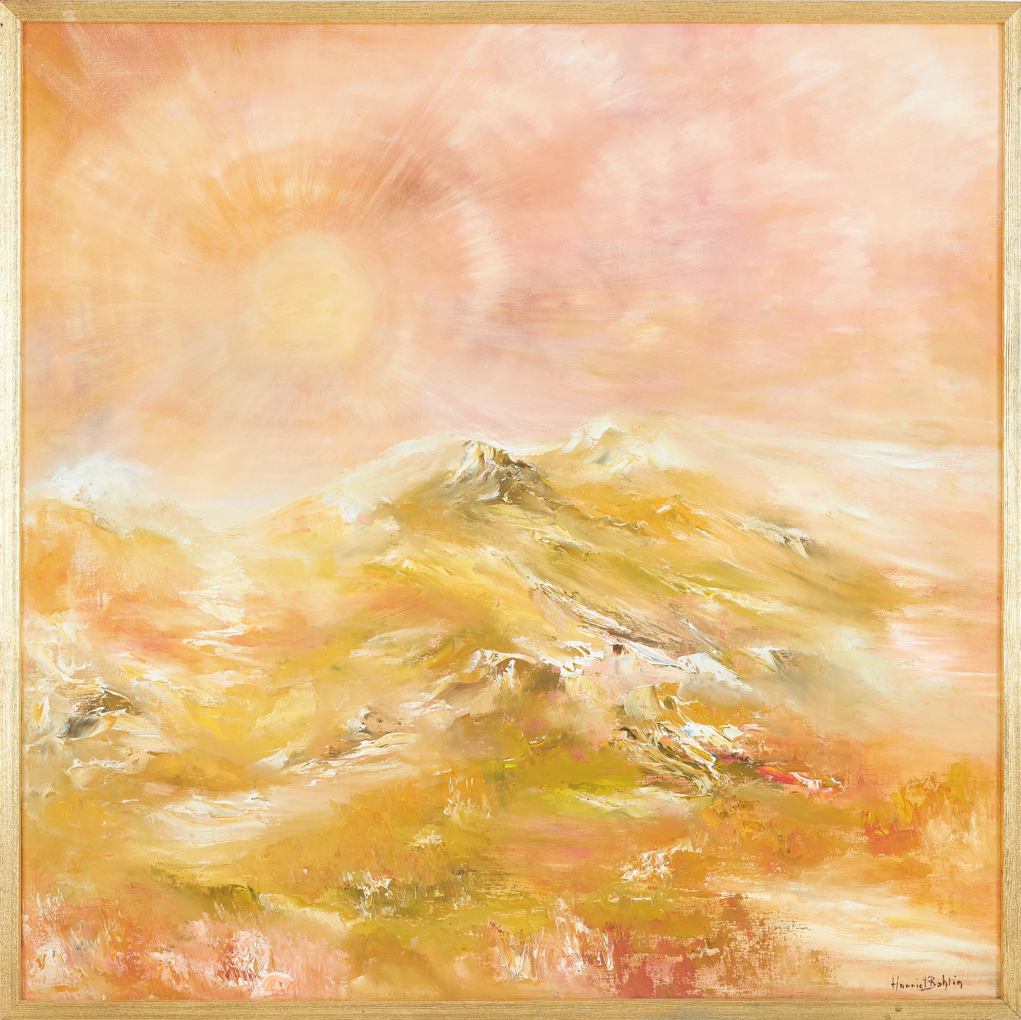 HARRIET BOHLIN. Landskapsmotiv, olja på duk, signerad.