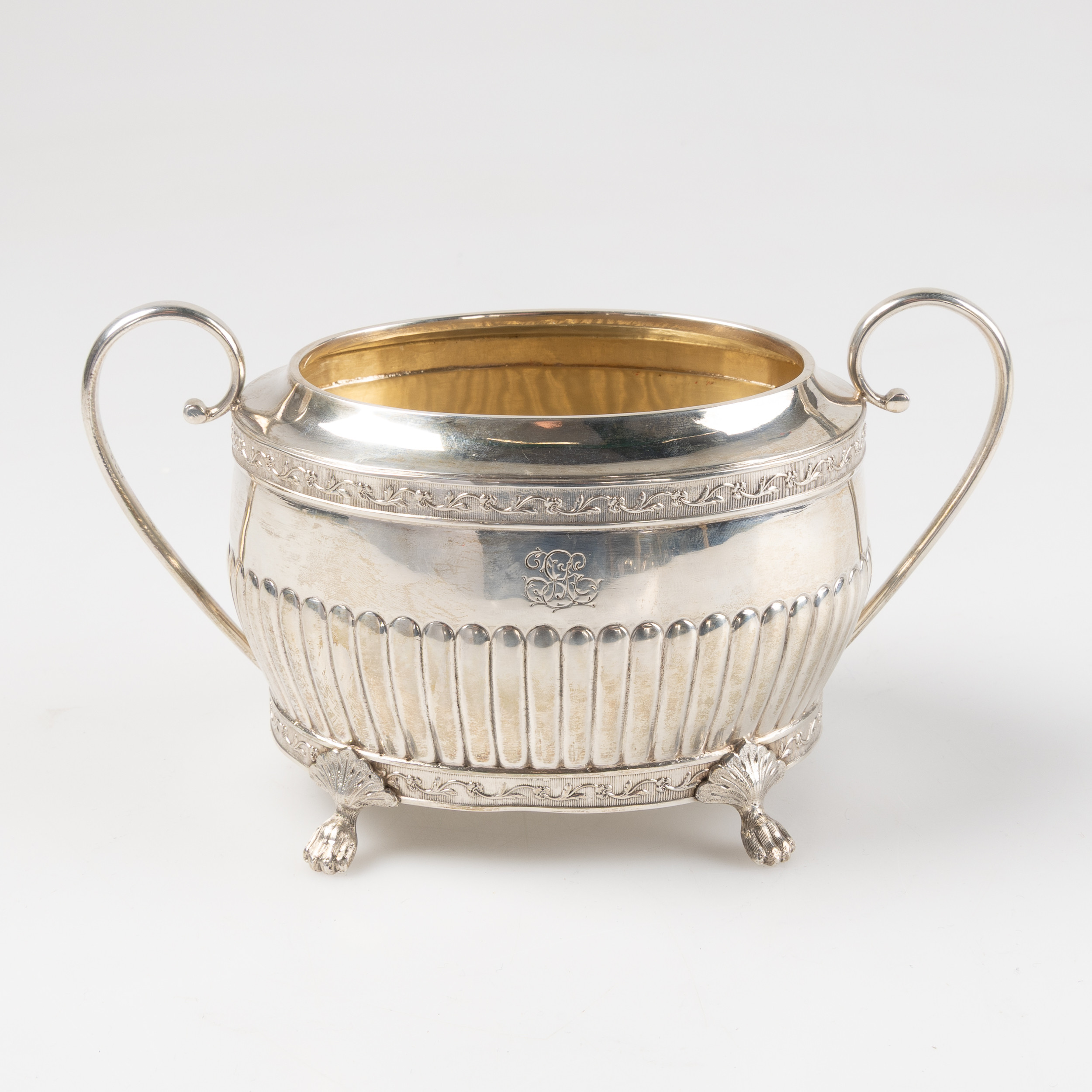 AUGUST LUNDSTRÖM. Sockerskål, Lund 1922, silver.