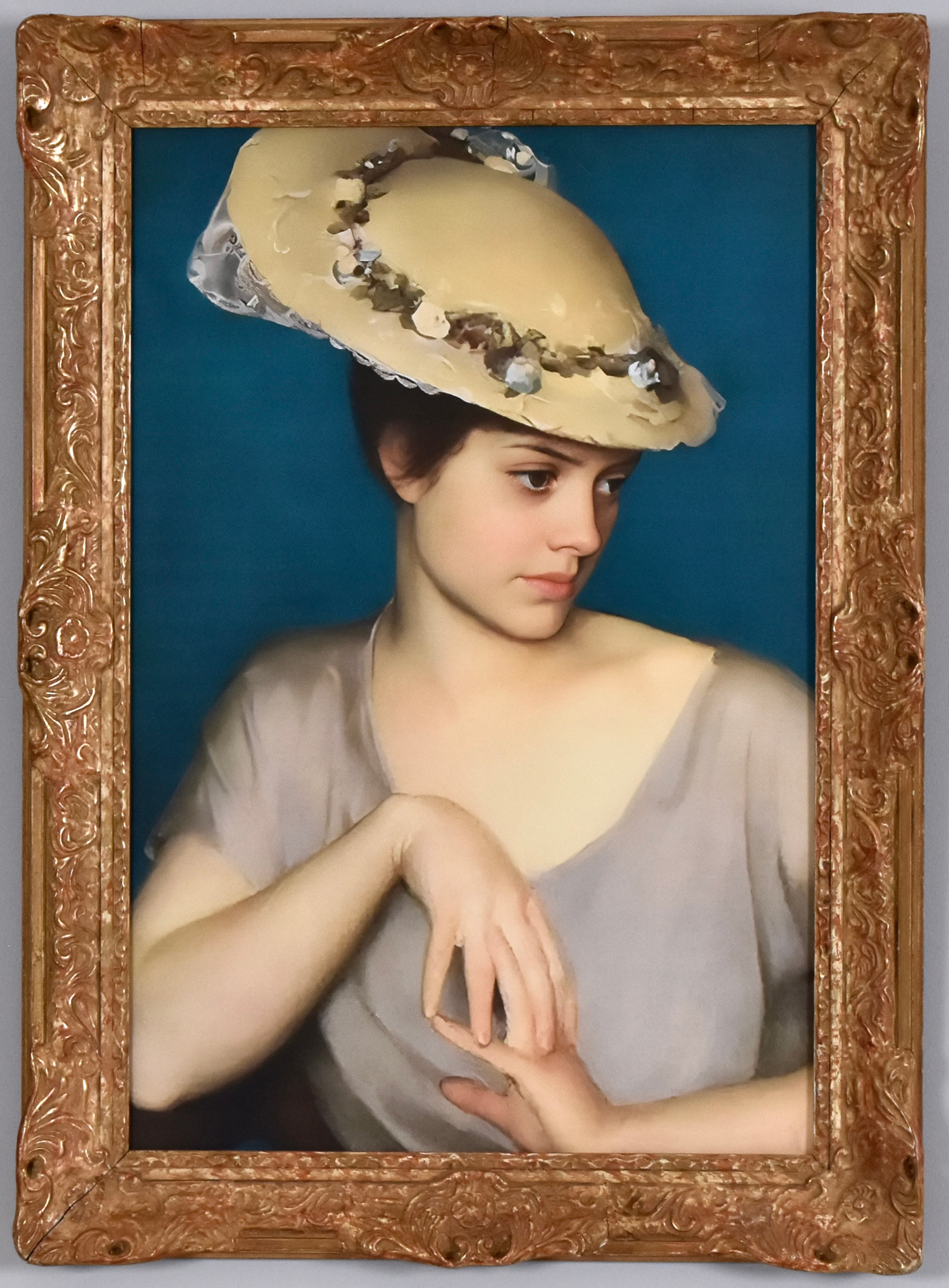 WILLIAM MCGREGOR PAXTON. EFTER. gicléetryck, Thw lwghorn hat.