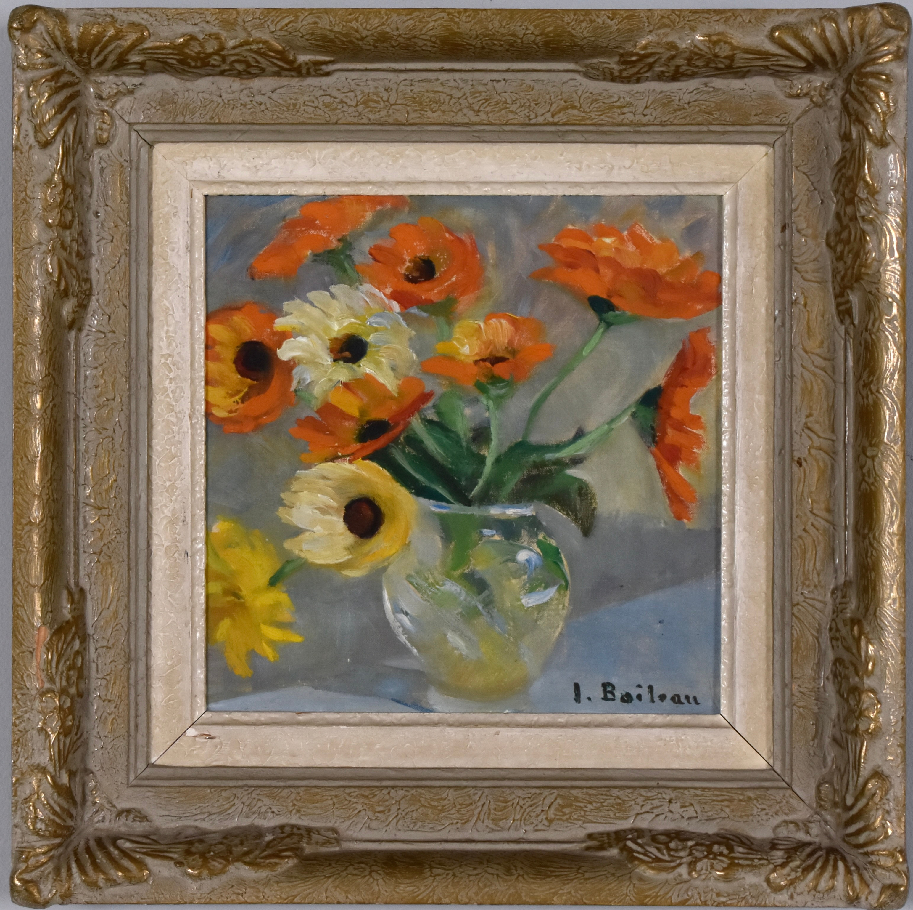 ISABELLE BOILEAU. Olja på duk uppfodrad på pannå.