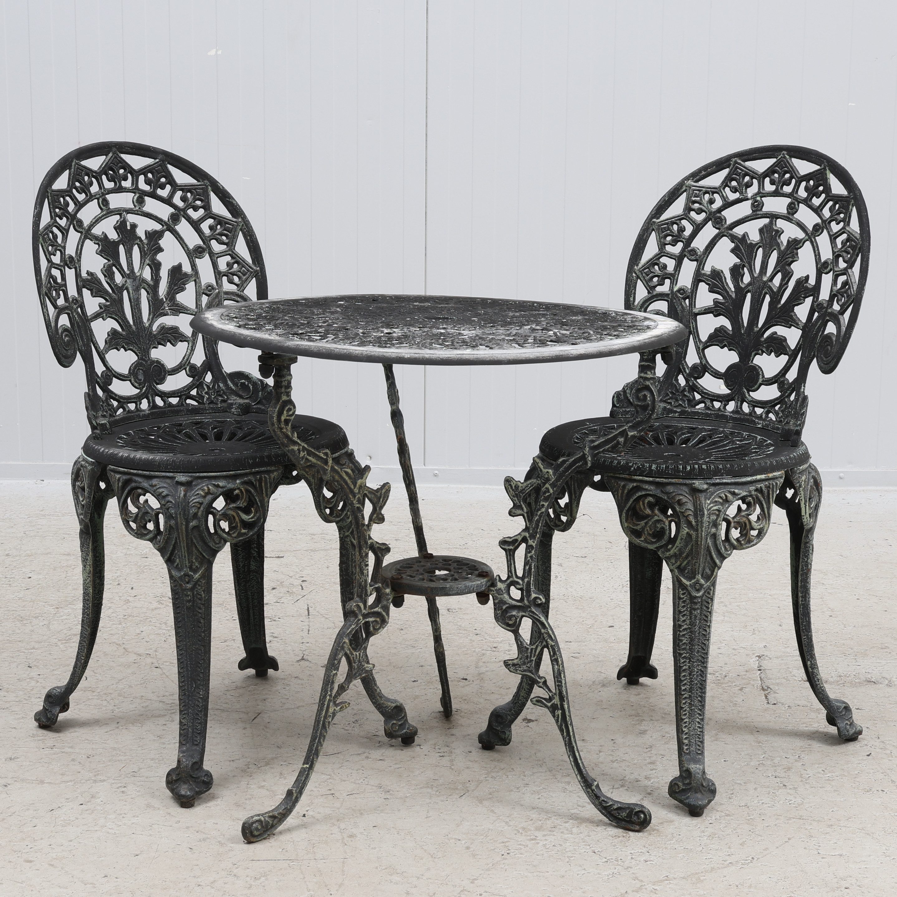 TRÄDGÅRDSGRUPP, 3 delar, aluminium, 1900/2000-tal.