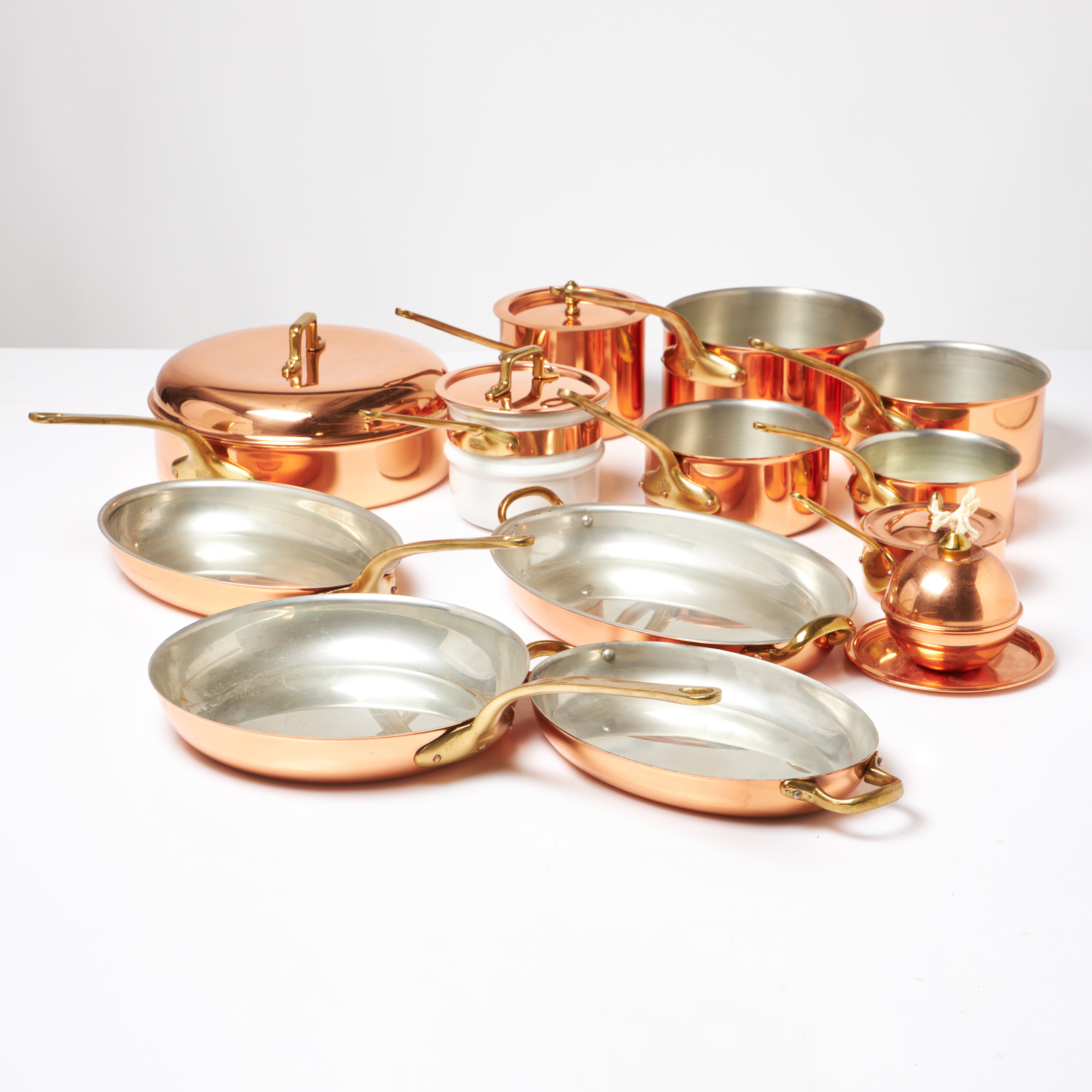 KRÖGARHUSET, 13 dlr, koppar med mässingshandtag, invändigt förtennade.