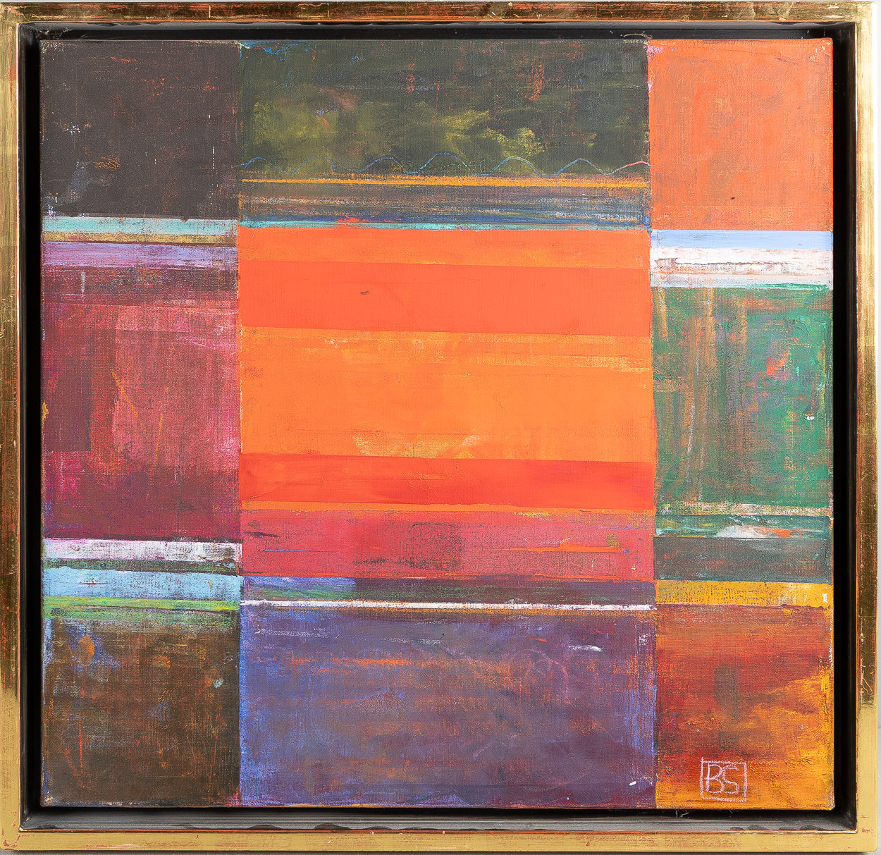 BRITTMARIE SUNDSTRÖM (FÖDD 1940). Komposition, olja på duk.