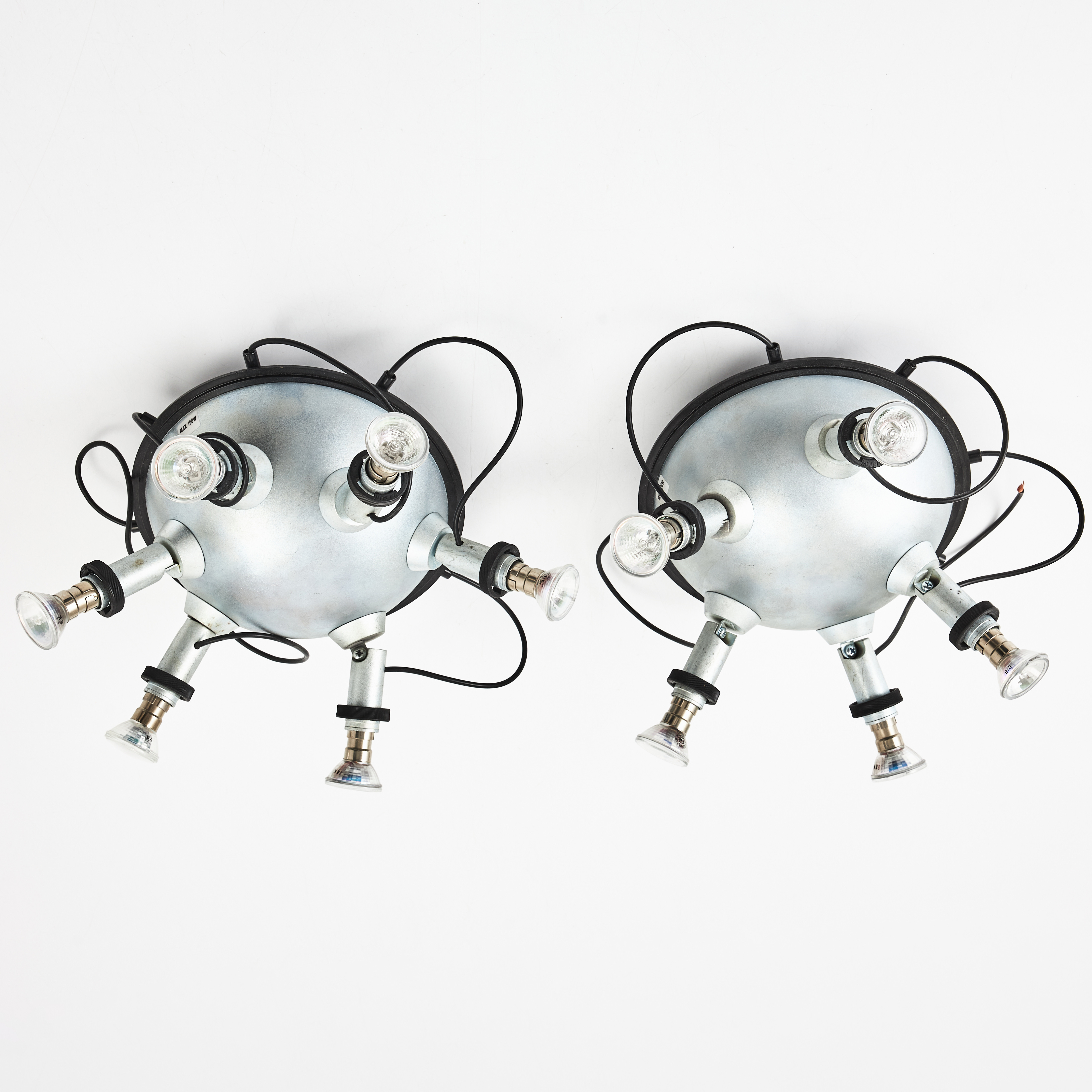 BENGT KÄLLGREN & PER SUNDSTEDT. Taklampor, 2 stycken, "Trix Transformator". Zero.