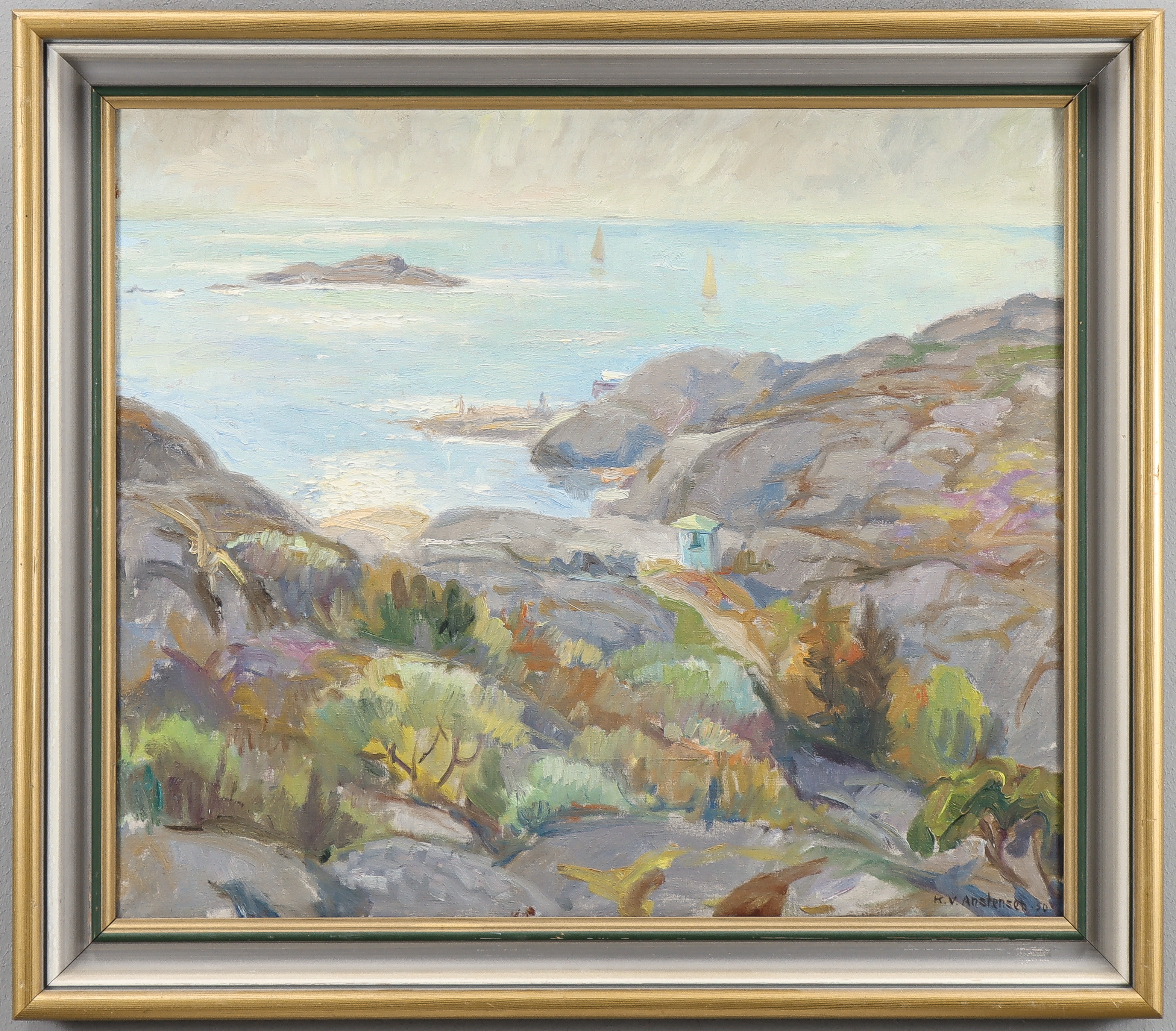 KARL VILHELM ANSTENSEN. Olja på duk, signerad -50.