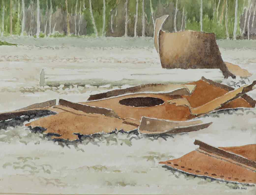 ERIK GUSTAV BERG (1935-2025). Akvarell, I naturen, signerad.