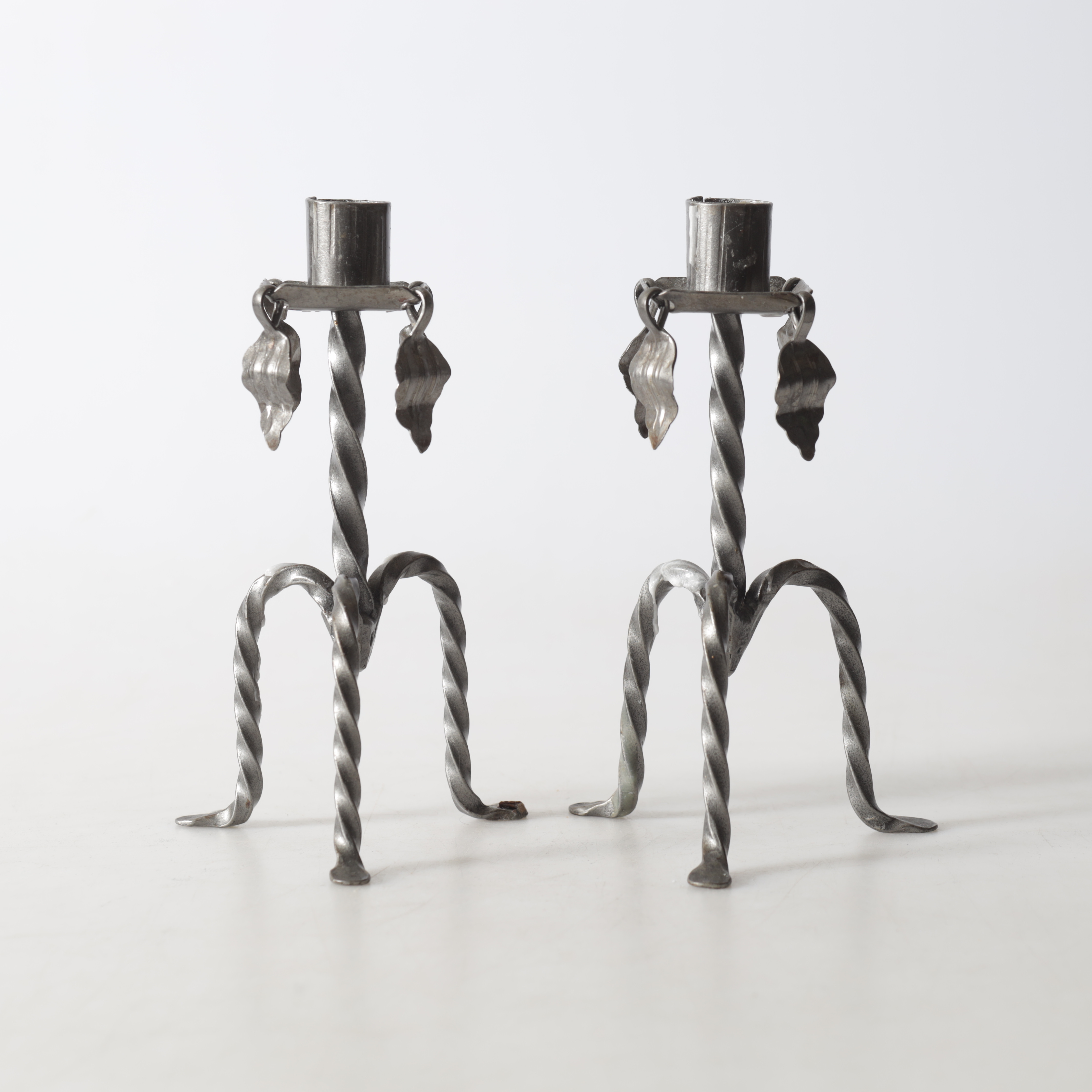 LJUSSTAKAR, 1 par, smide, Käck & Hedby, Leksand.