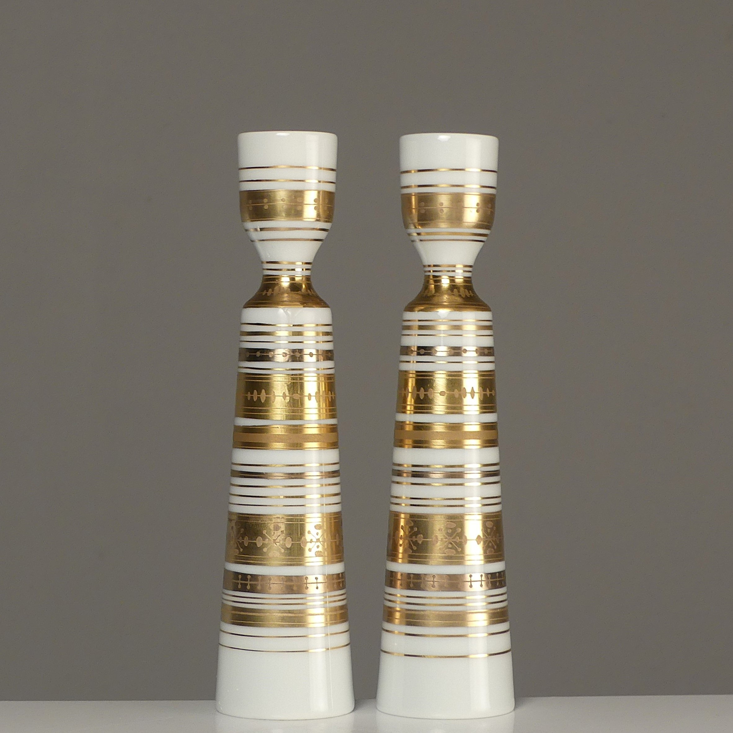 BJÖRN WIINBLAD. ljusstakar, ett par, porslin, Rosenthal Studio Line.