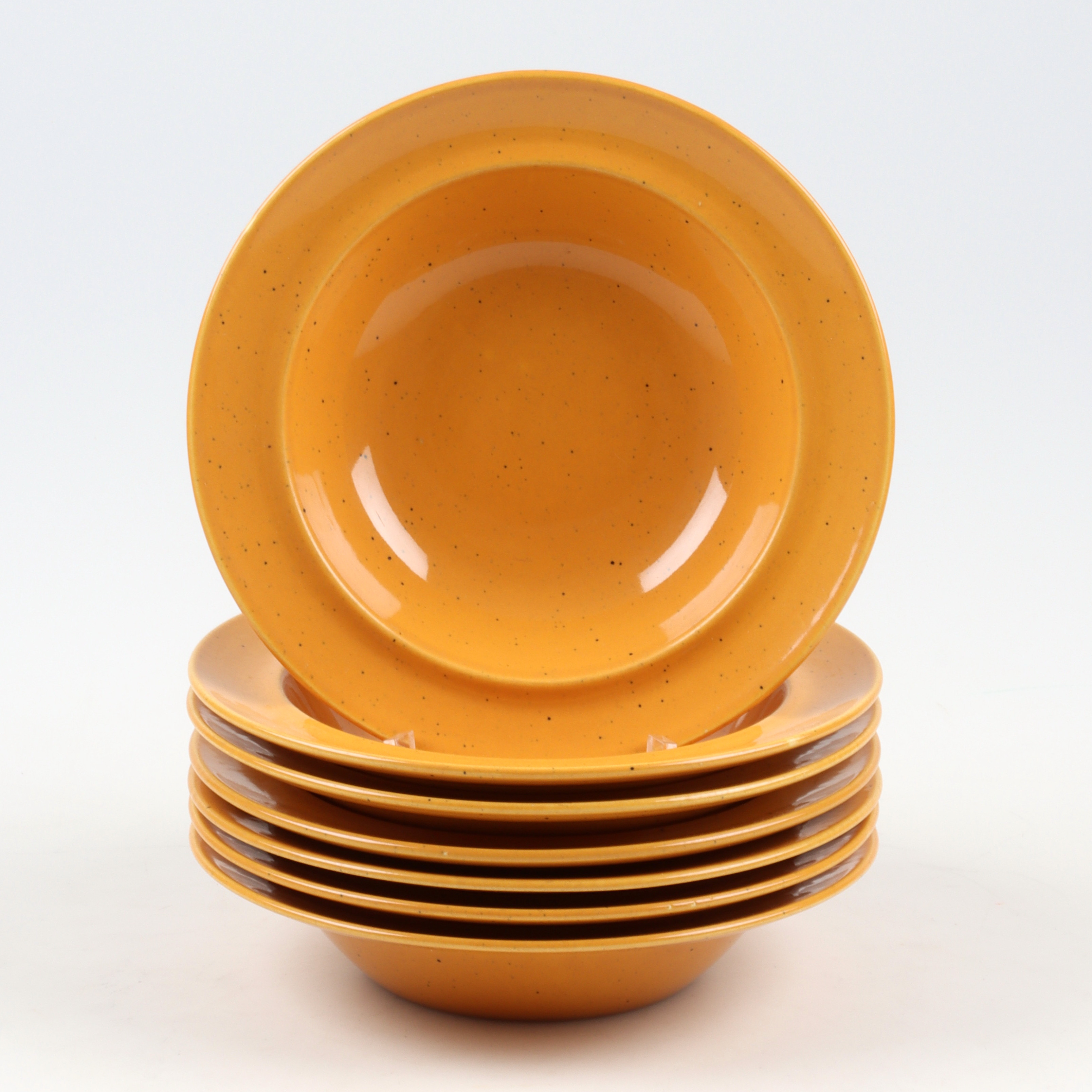 STIG LINDBERG. Djupa tallrikar, 6 st, "Primula", porslin, Gustavsberg.