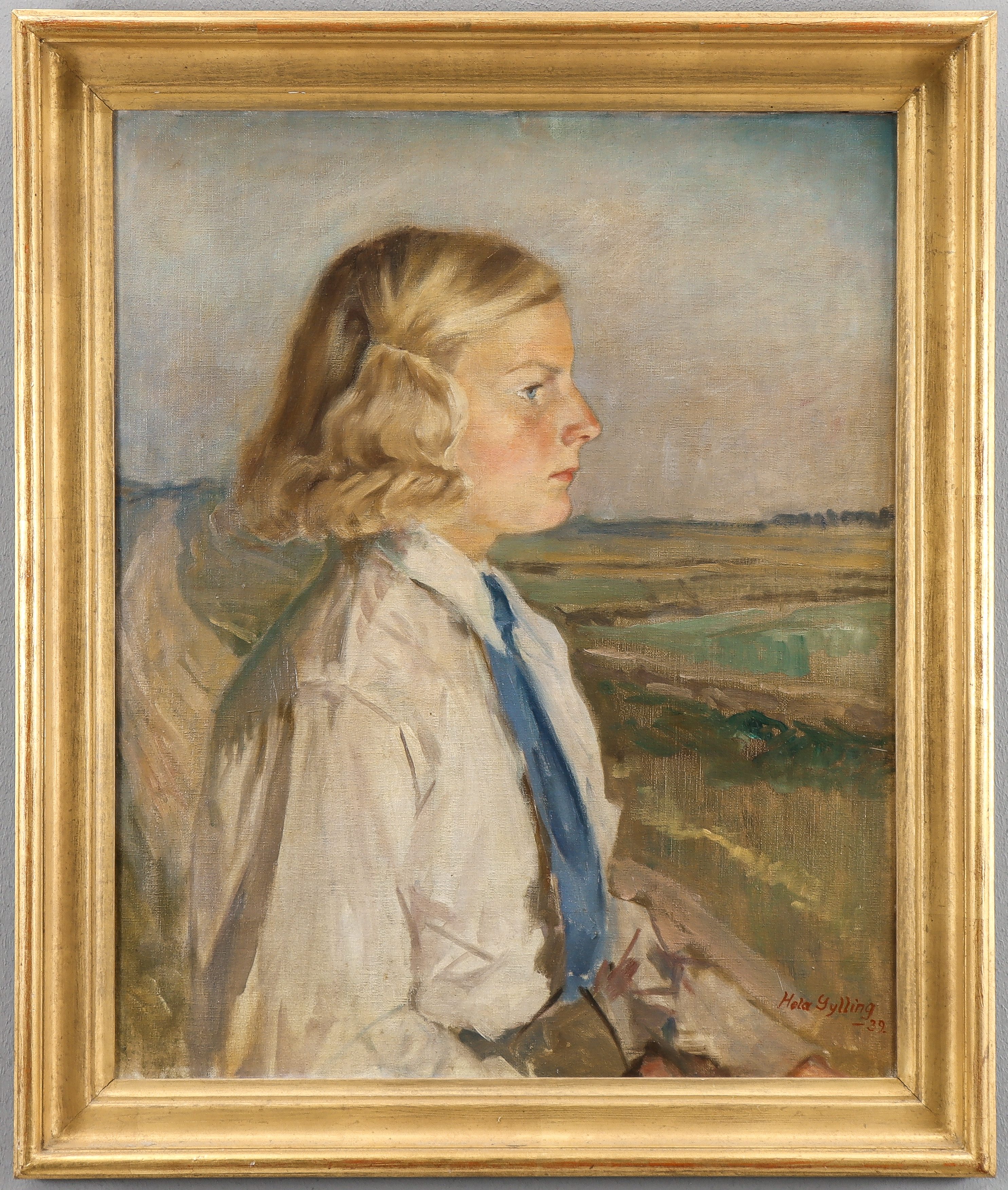 MELA GYLLING. Oja på duk, signerad -39.