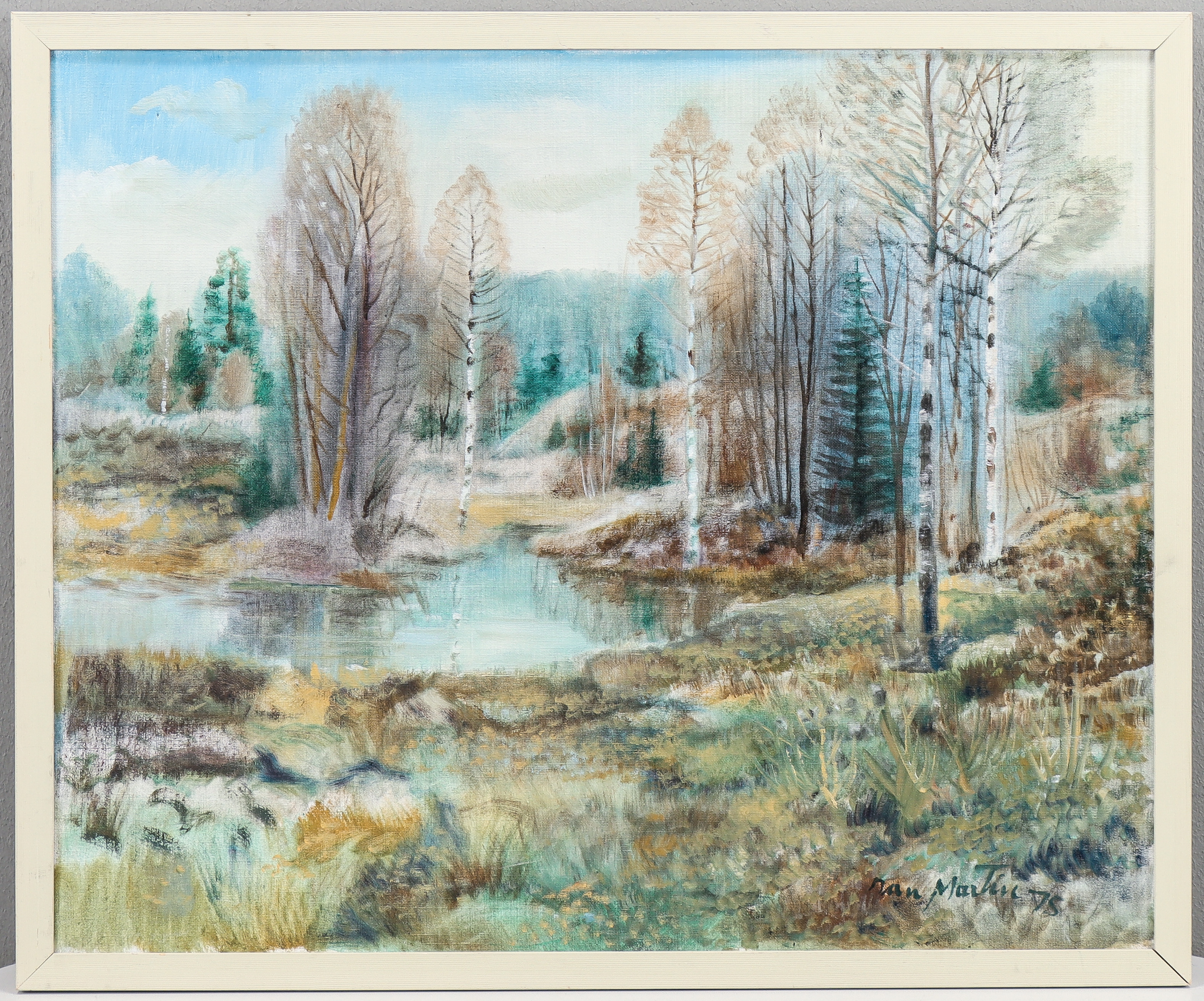 DAN MARTIN. Olja på duk, signerad 75.