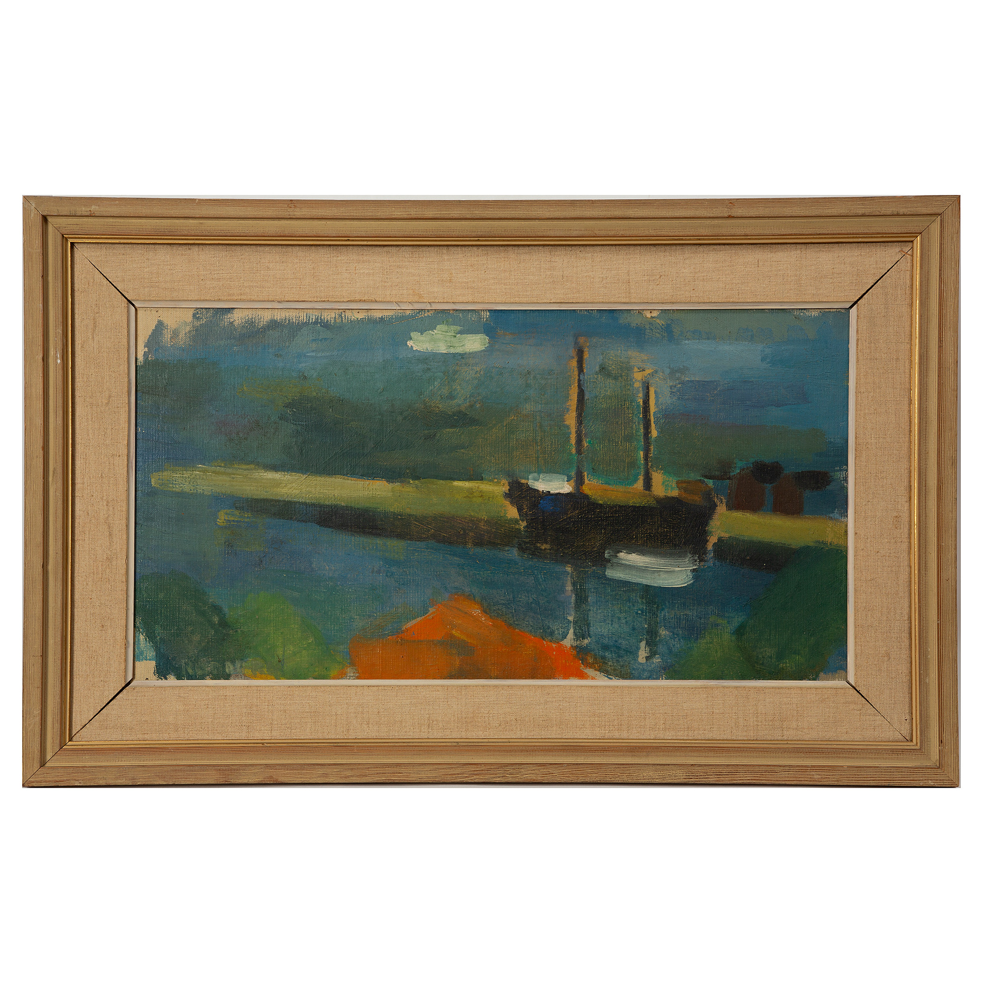 GUSTAV RUDBERG, olja på pannå, "Ven".