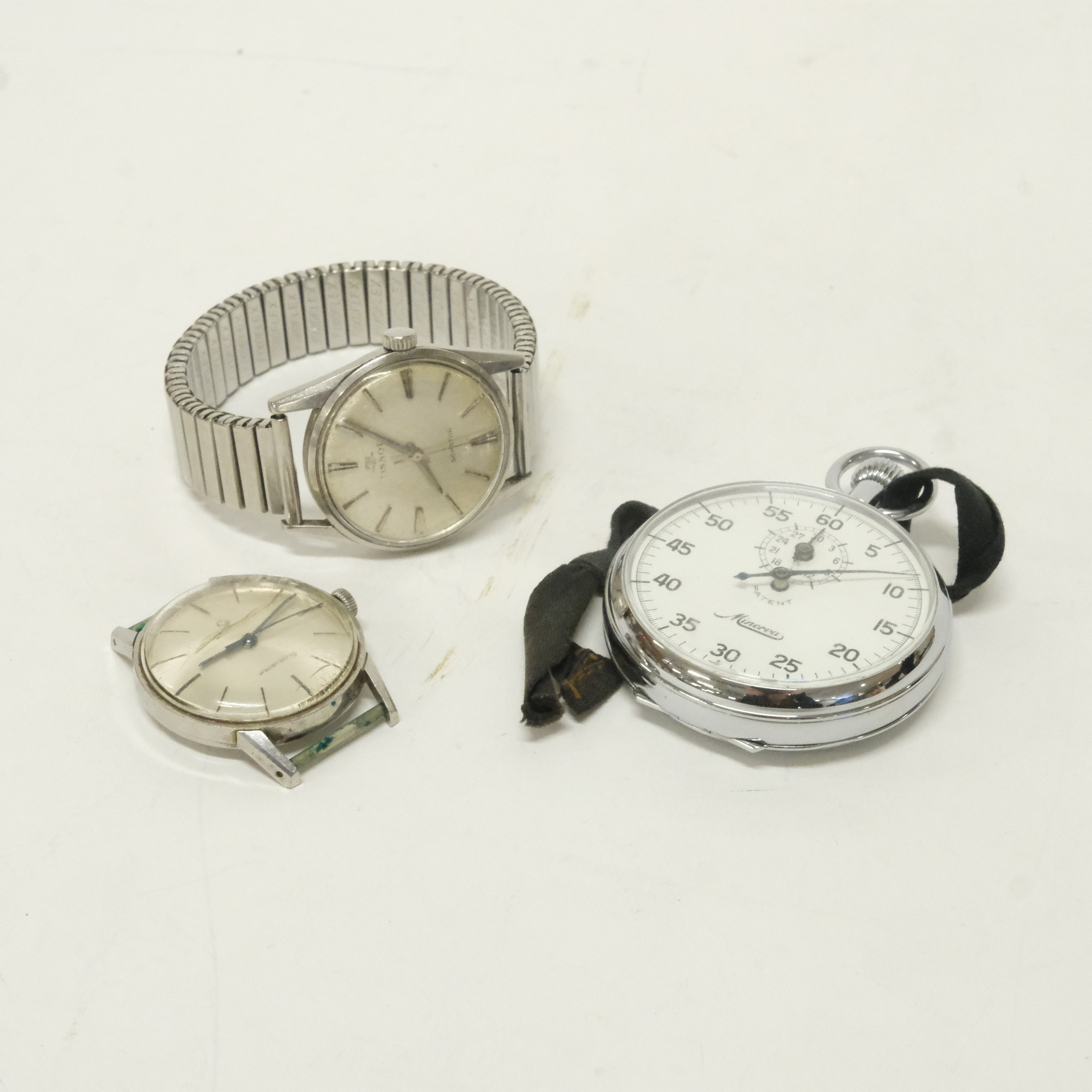 ARMBANDSUR, CERTINA OCH TISSOT SAMT STOPUR, MINERVA.