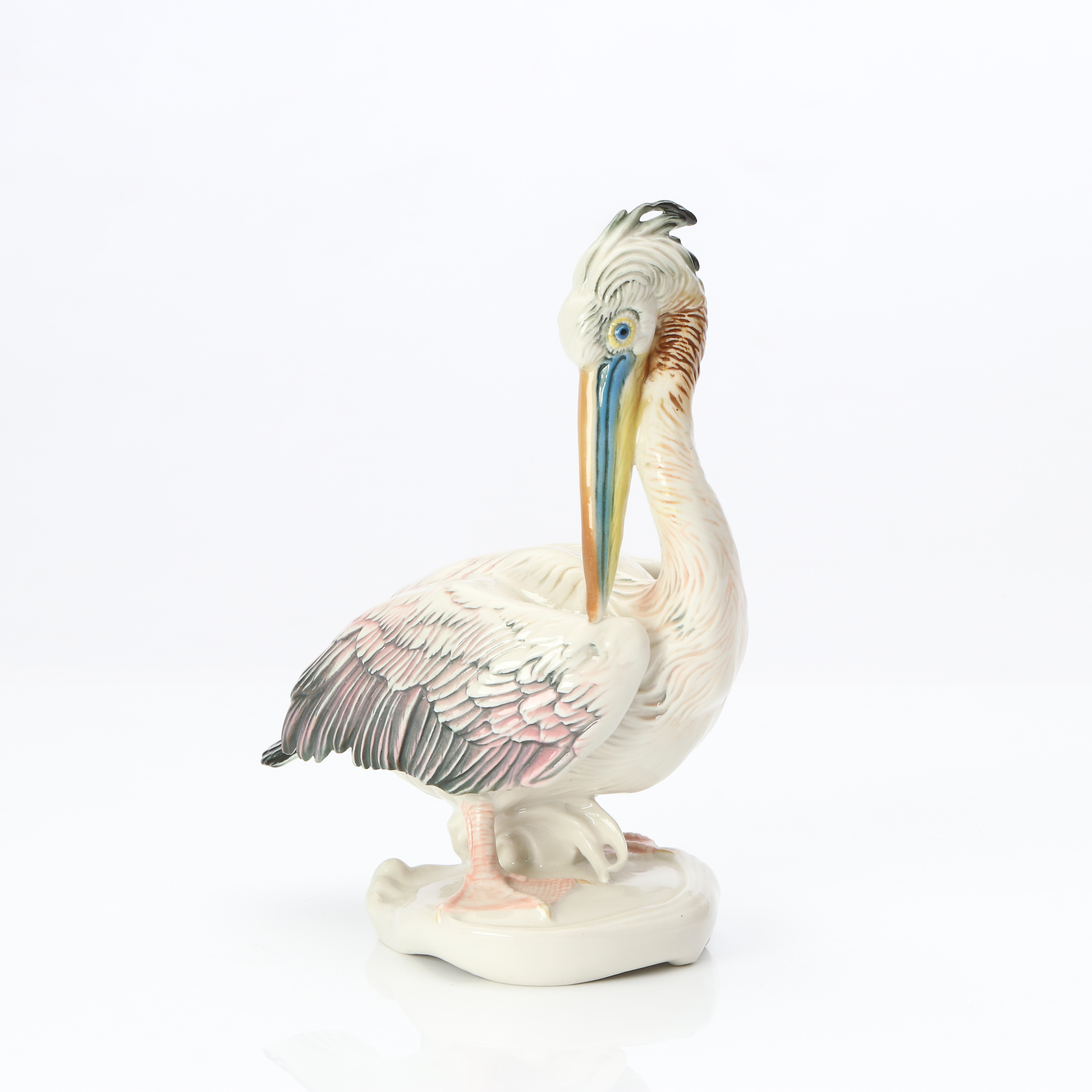 KARL ENS. FIGURIN. Keramik. Pelikan. Märkt undertill.