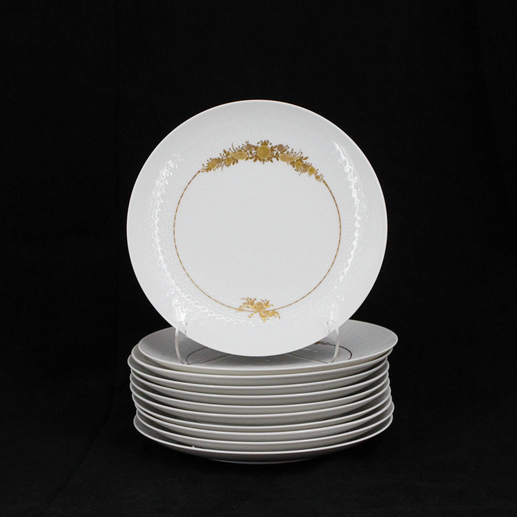 BJÖRN WIINBLAD. Assietter, 11 delar, "Romanze", porslin, Rosenthal, Tyskland.