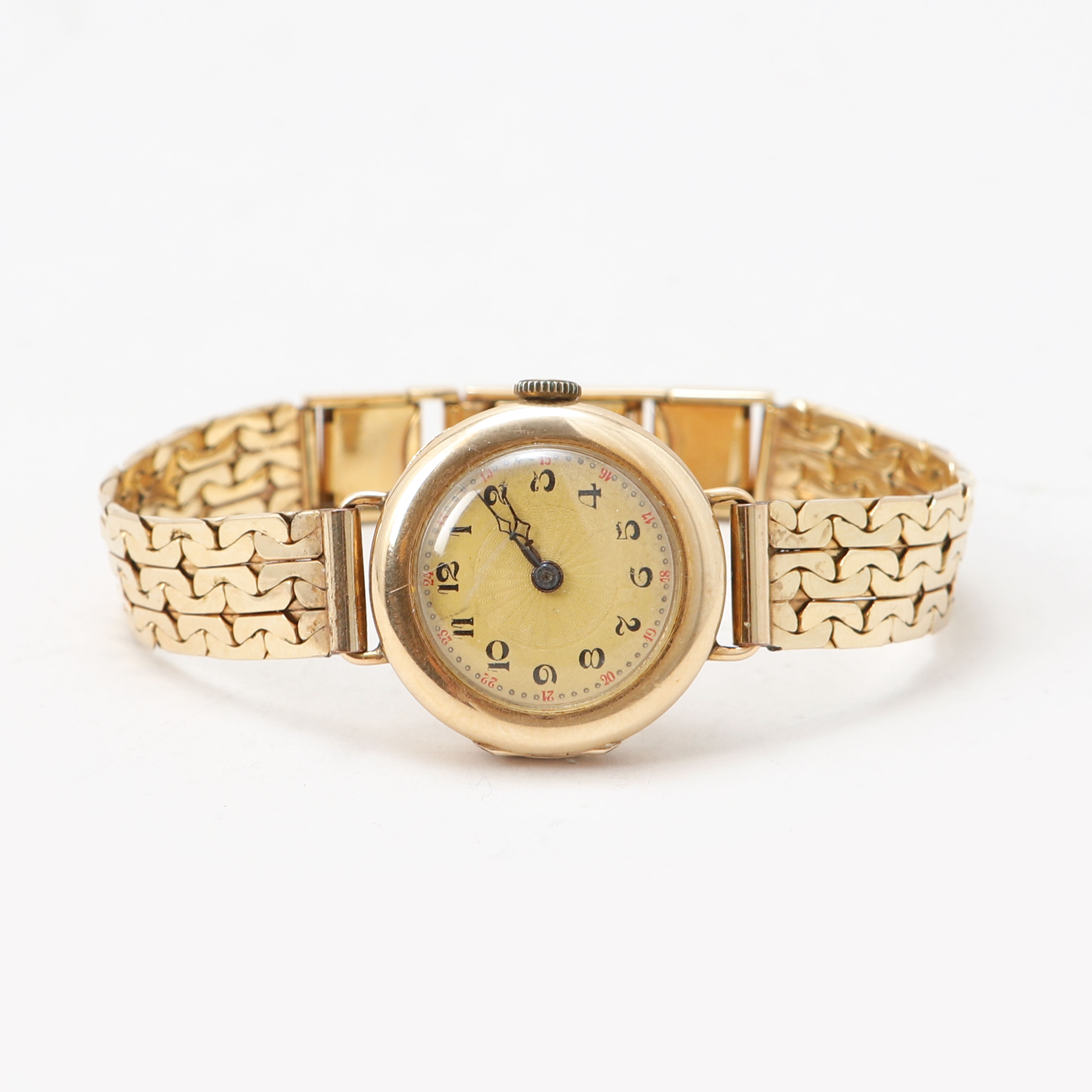 ARMBANDSUR, 14k guld i boett.