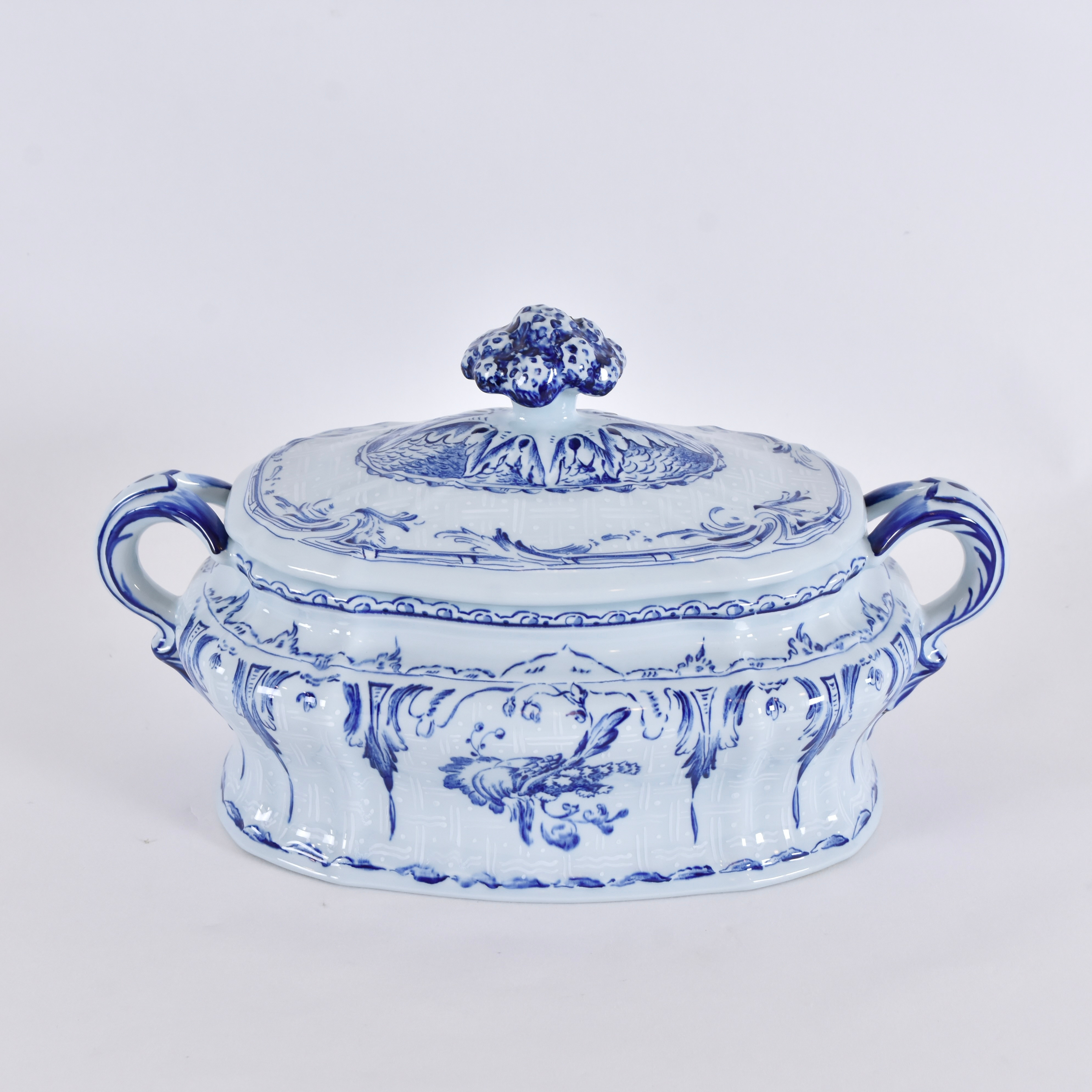 TERRIN MED LOCK, flintgods, "Rehnska mönstret".