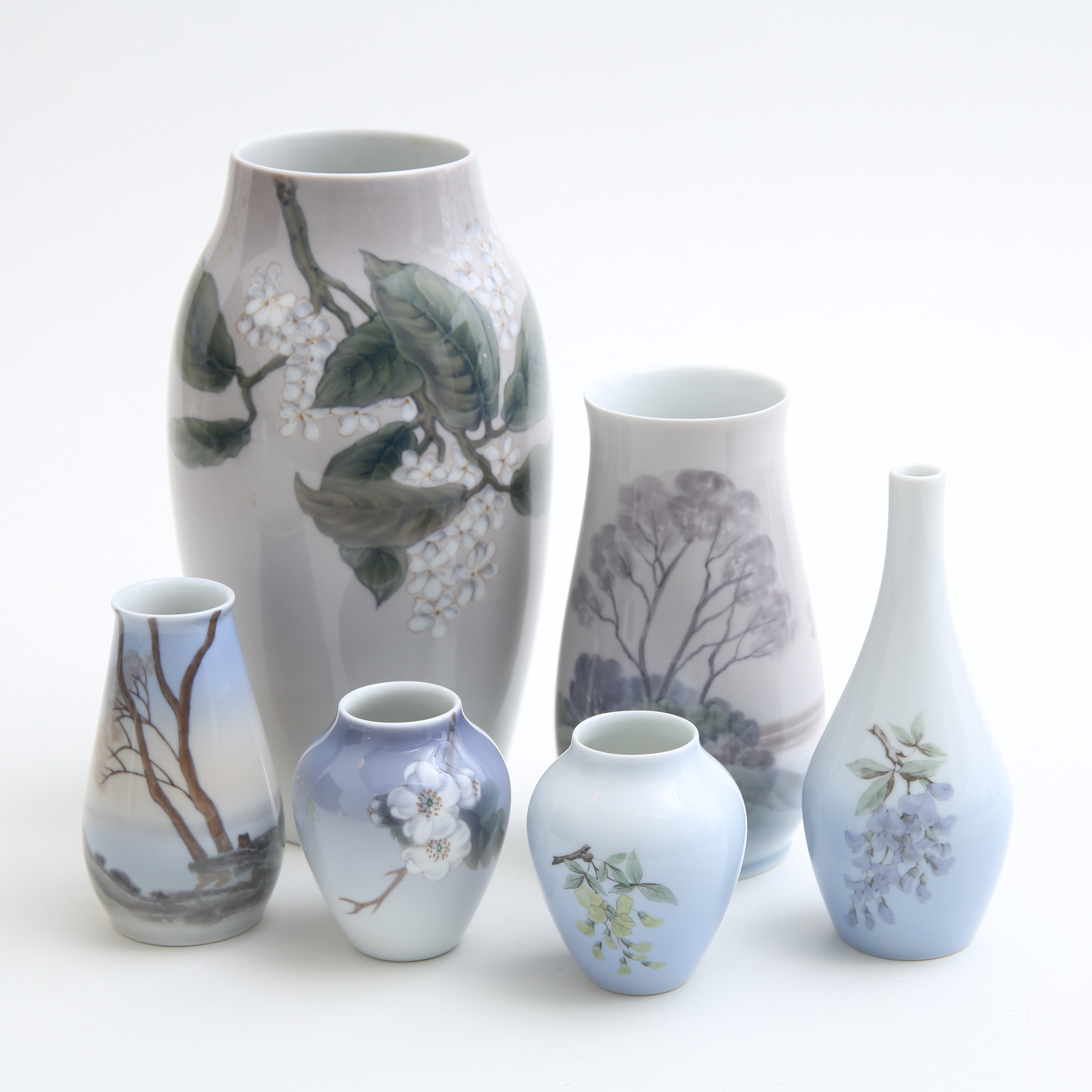 VASER, 6 st, porslin, Bing & Gröndahl.