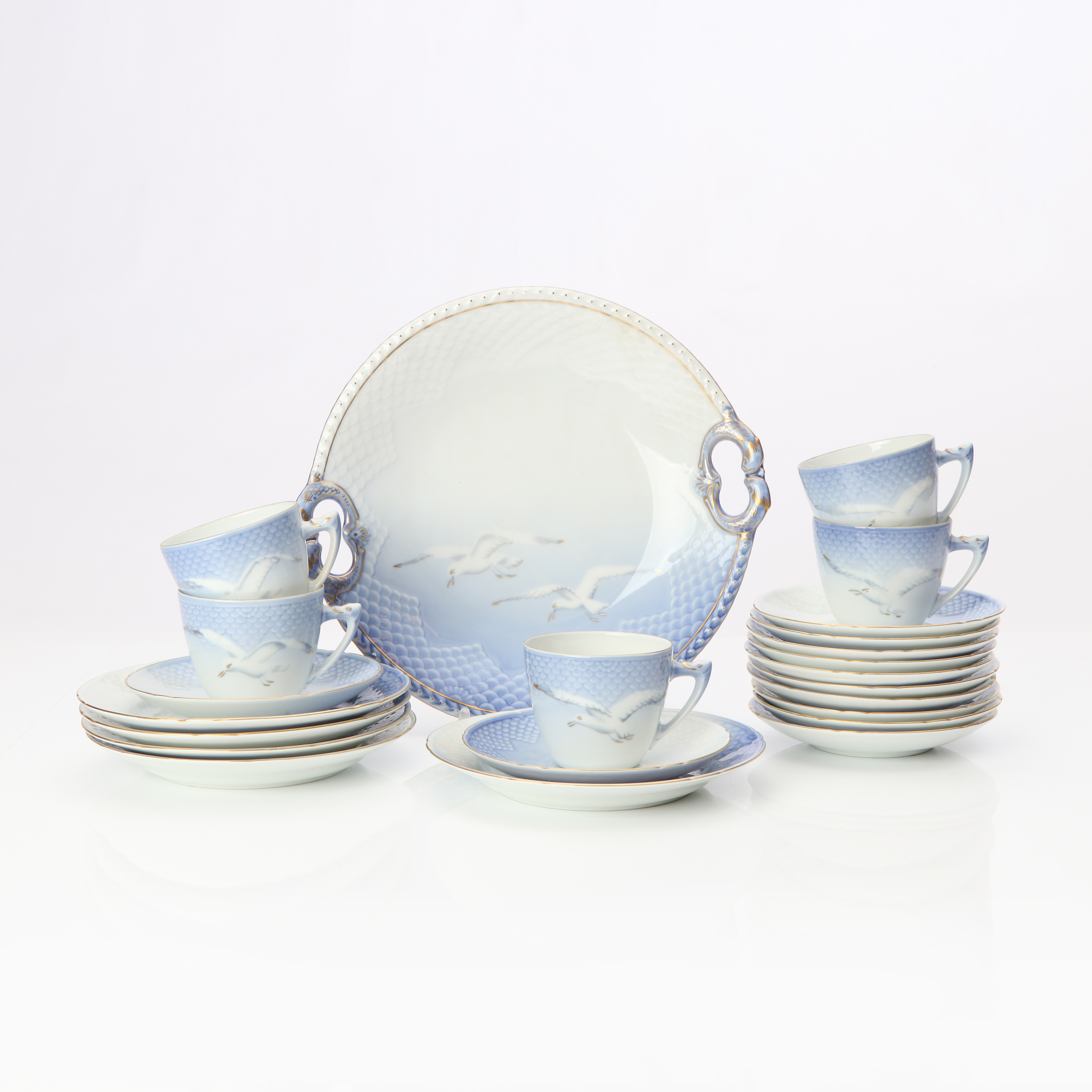 BLÅ MÅSEN, SERVISDELAR, 11 ST. Porslin. Bing & Gröndahl.