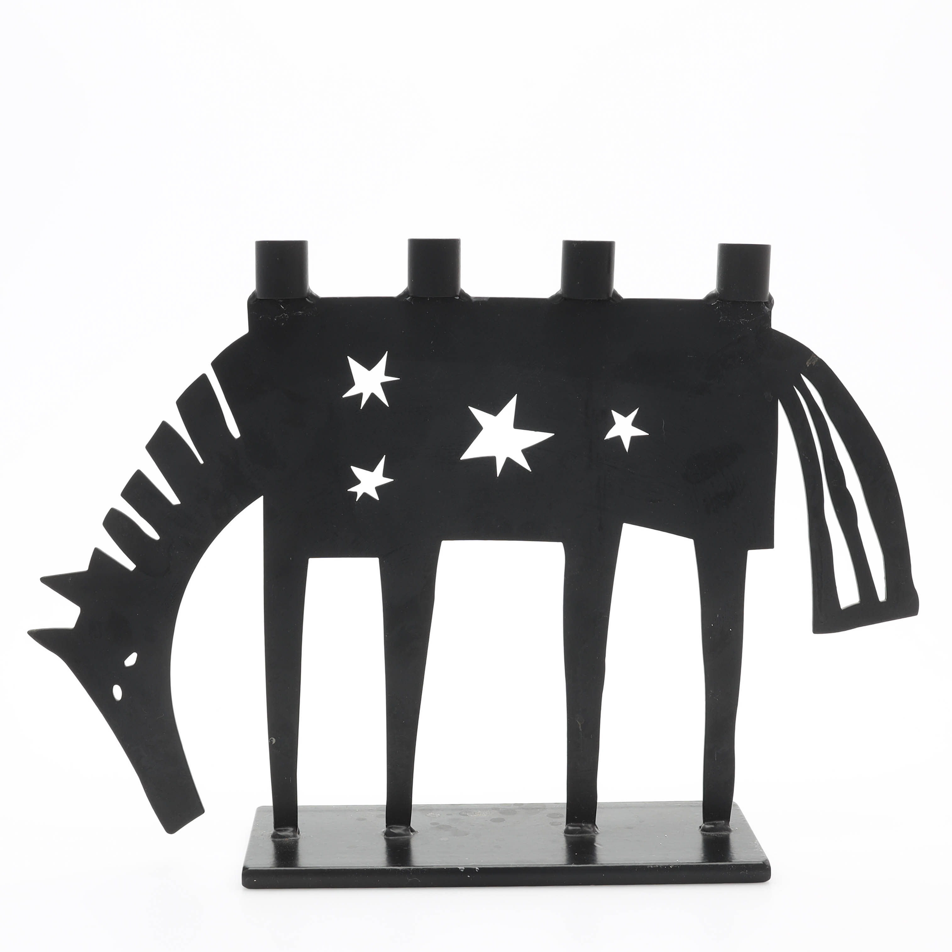 BENGT LINDBERG & LOTTA GLAVE. Ljusstake, lackat järn, "Christmas horse".