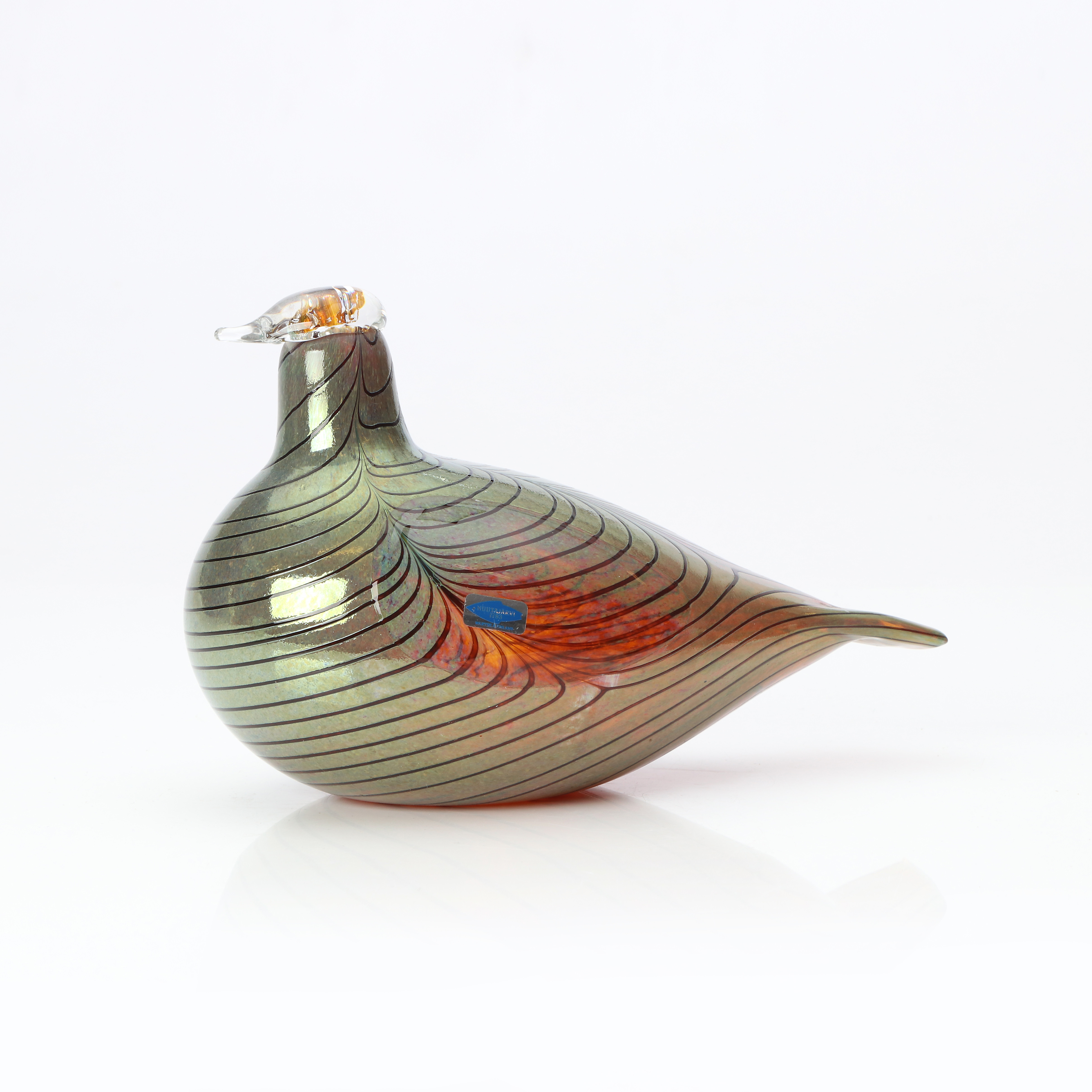 OIVA TOIKKA. SKULPTUR. Konstglas. Fågel. Signerad O. Toikka, Nuutajärvi.