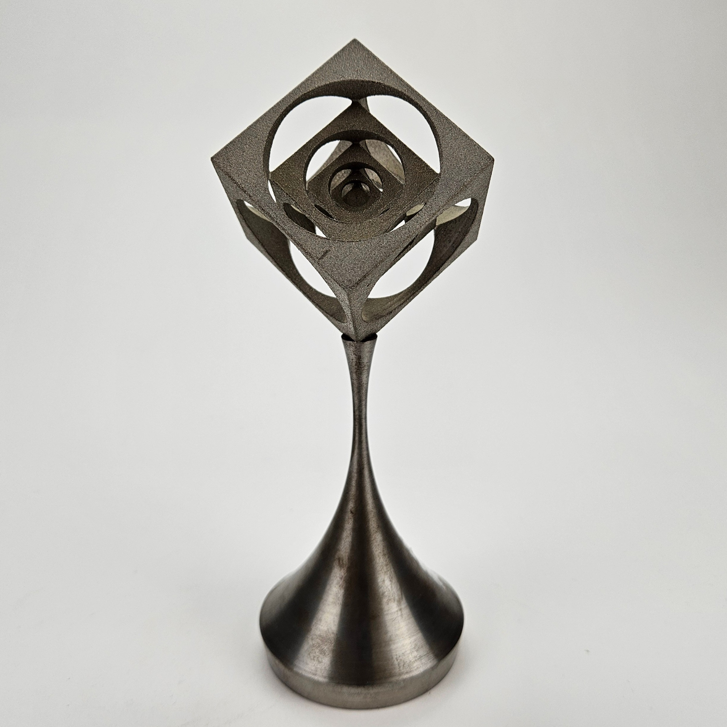 PIET HEIN. kopia efter, "Kuben". Skulptur, metall, osignerad.